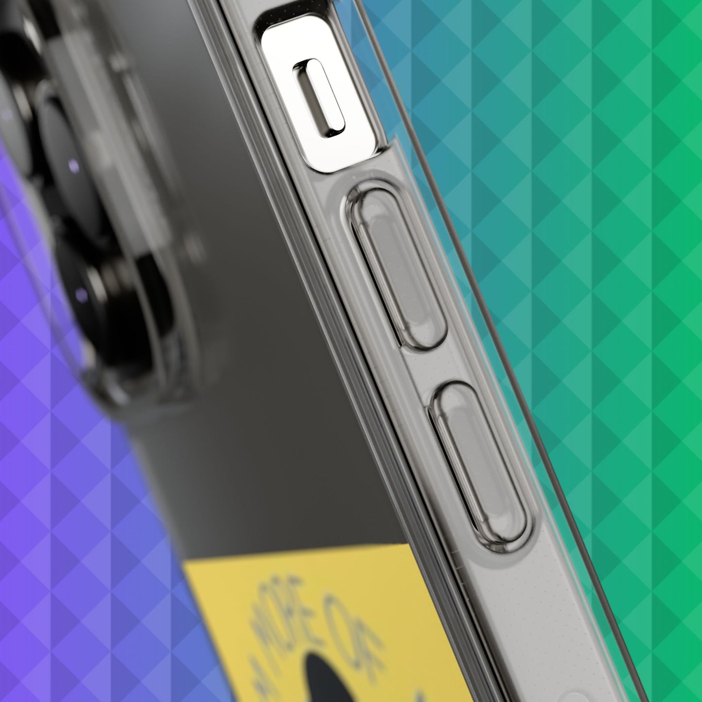 Clear Phone Case — "I'm More of an Indoor Kid" Cartoon Design