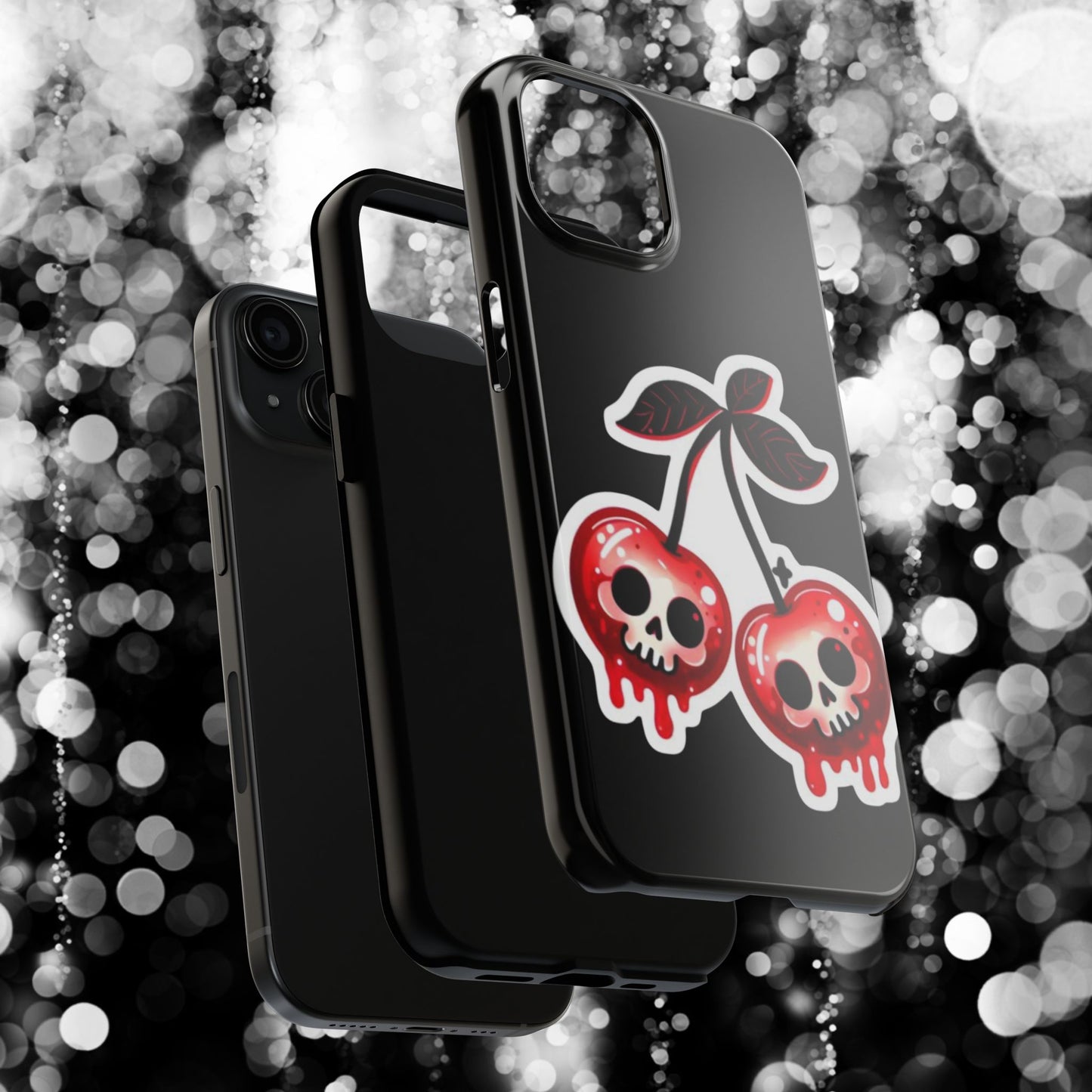 Tough Phone Case — Dripping Skull Cherries Graphic