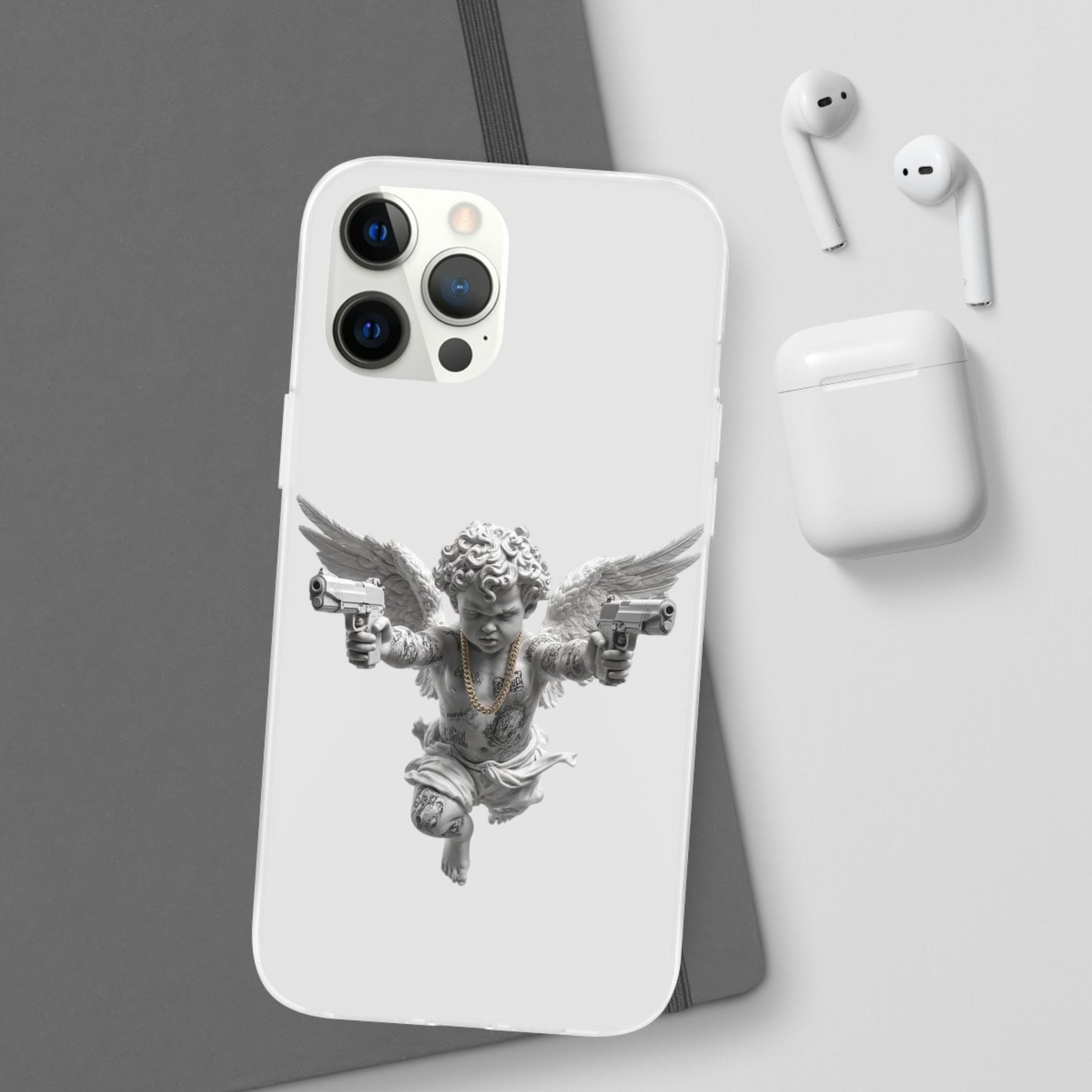 Cherub with Guns Phone Case — Edgy Angel iPhone Case