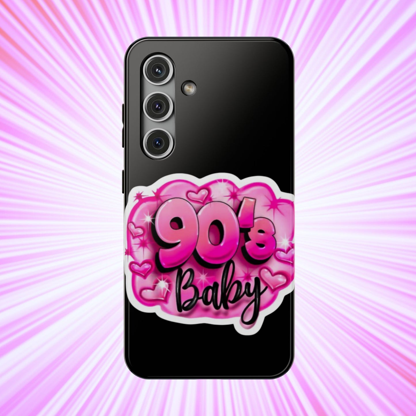 Impact-Resistant Case — "90's Baby" Pink Retro Graphic