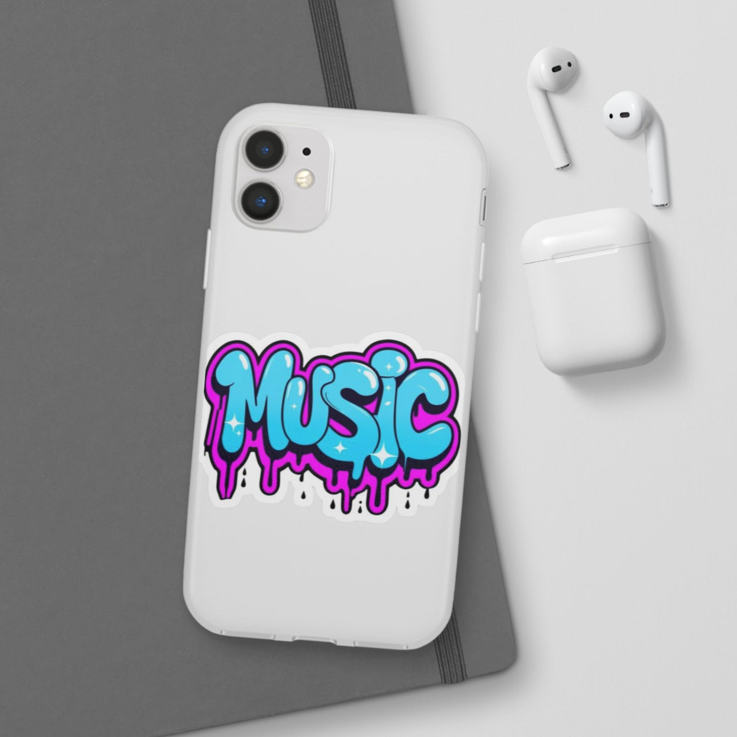 Music Graffiti Phone Case — Trendy Flexible Protective Cover