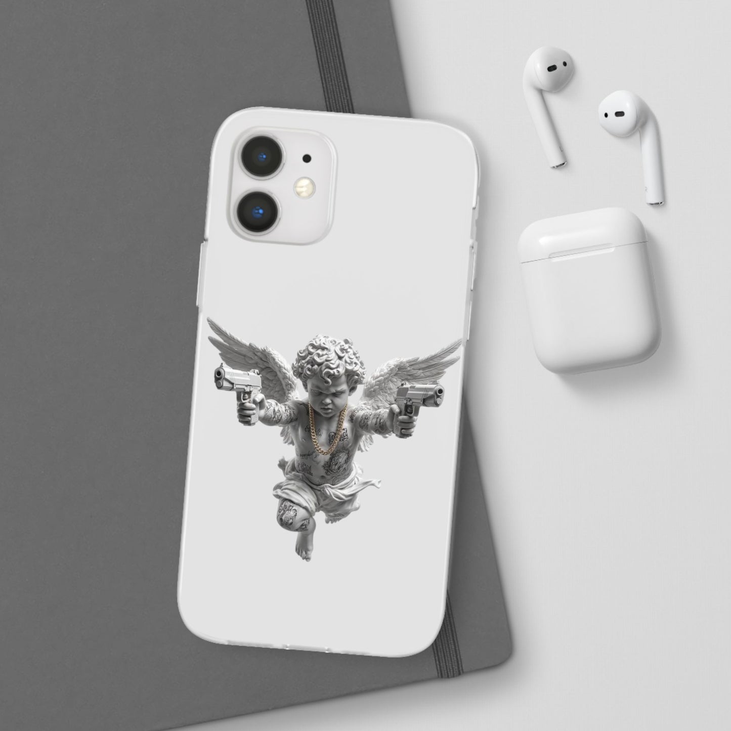 Cherub with Guns Phone Case — Edgy Angel iPhone Case