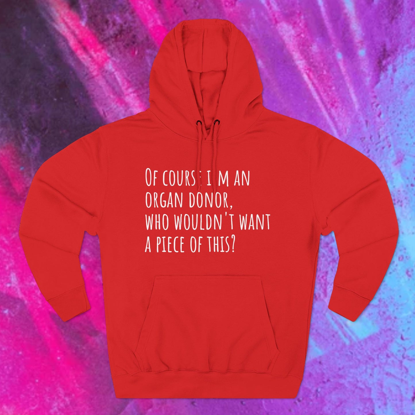 Organ Donor Fleece Hoodie - Funny Gift for Medical Professionals, Casual Wear, Unique Sweatshirt for Fundraisers, Healthcare Apparel