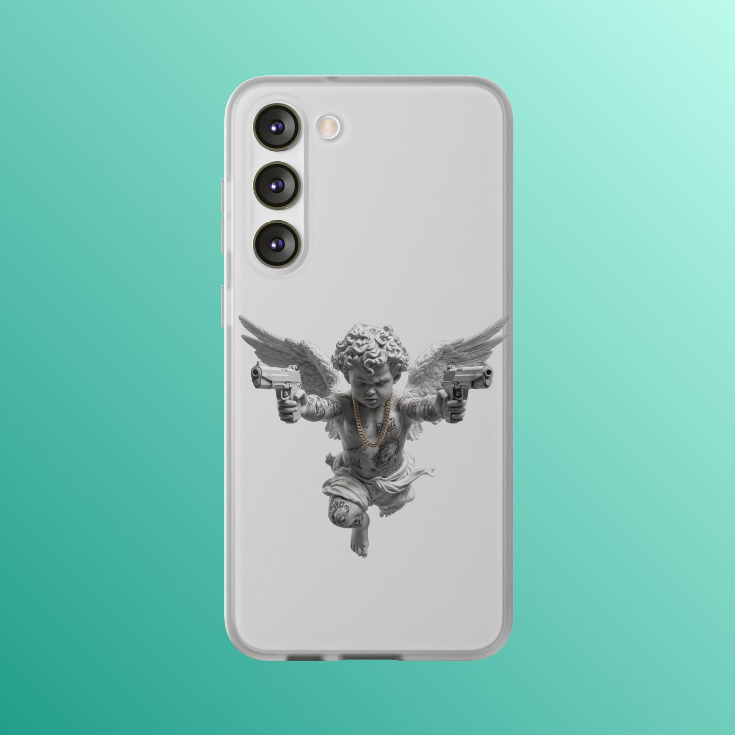 Cherub with Guns Phone Case — Edgy Angel iPhone Case