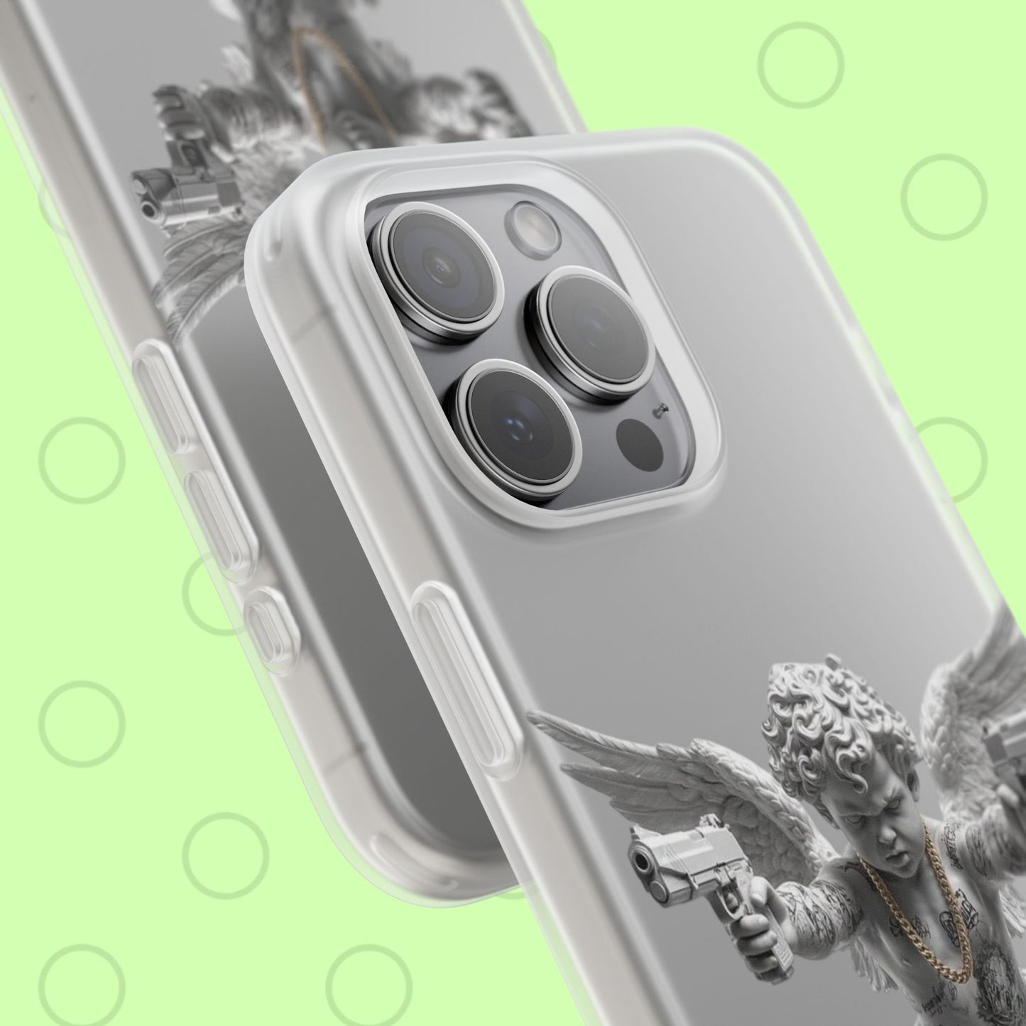 Cherub with Guns Phone Case — Edgy Angel iPhone Case