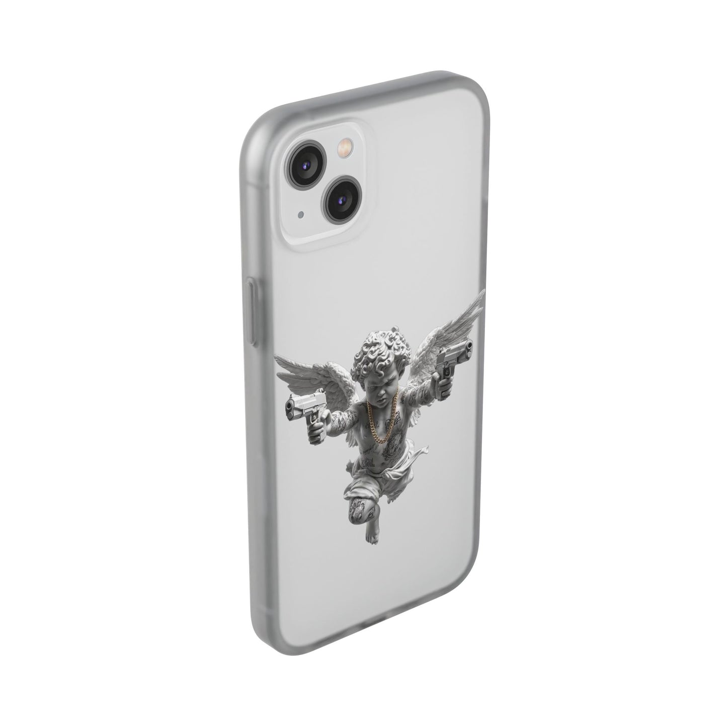 Cherub with Guns Phone Case — Edgy Angel iPhone Case