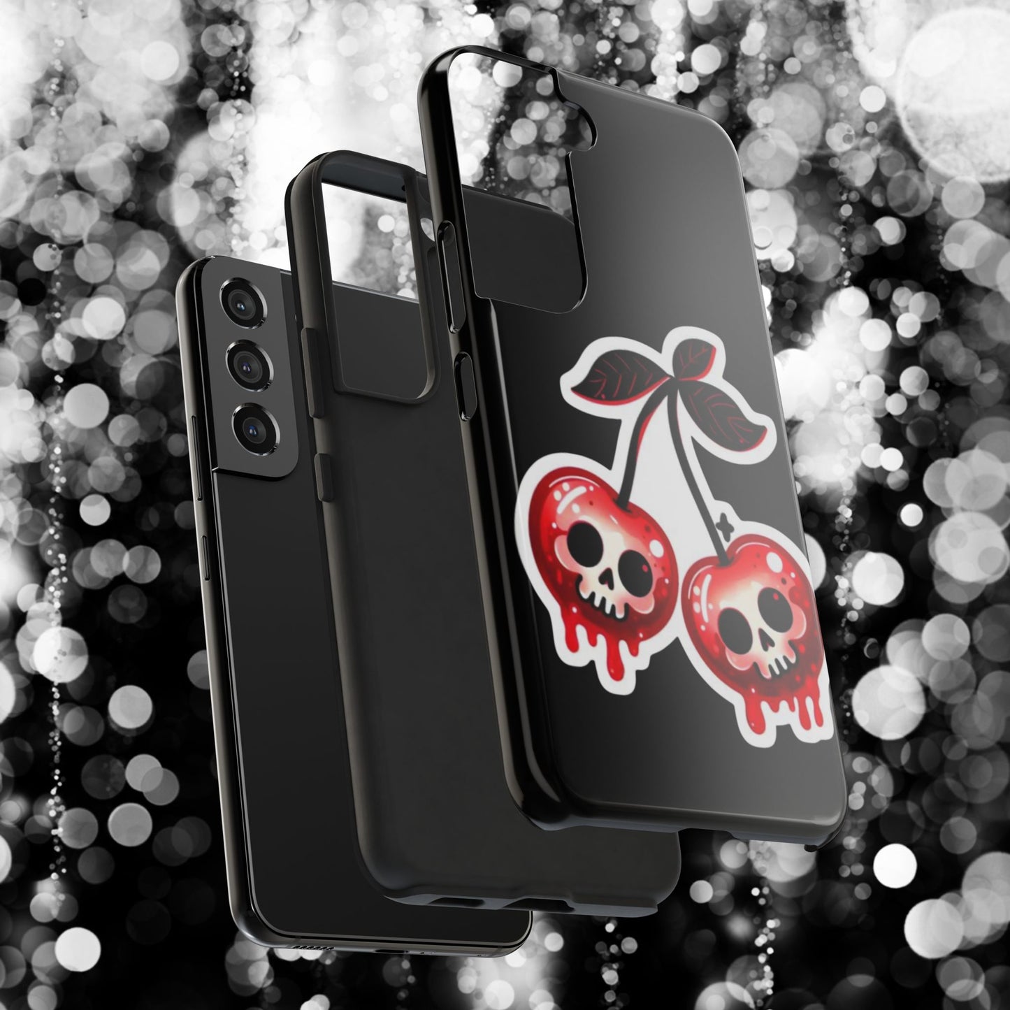 Tough Phone Case — Dripping Skull Cherries Graphic