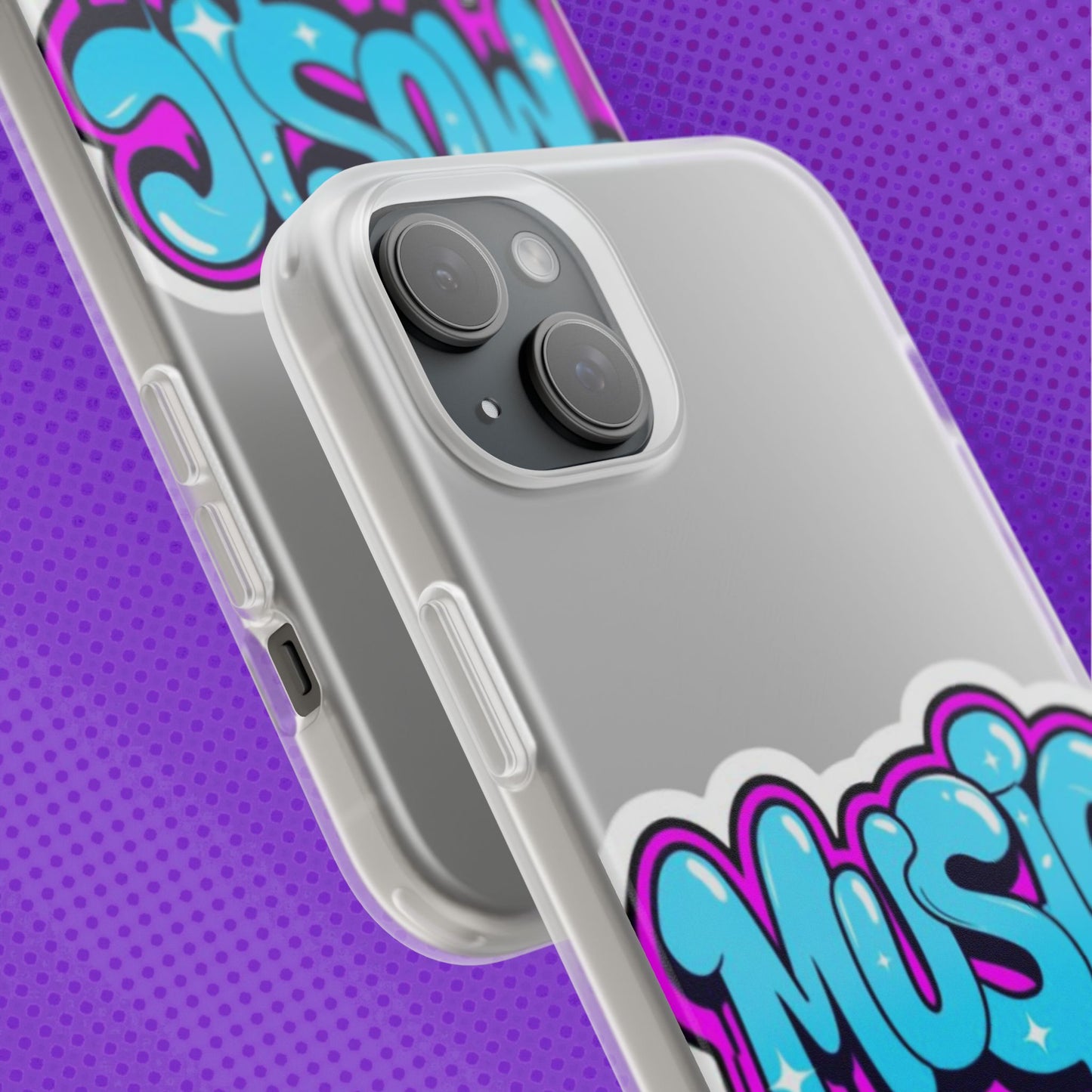 Music Graffiti Phone Case — Trendy Flexible Protective Cover