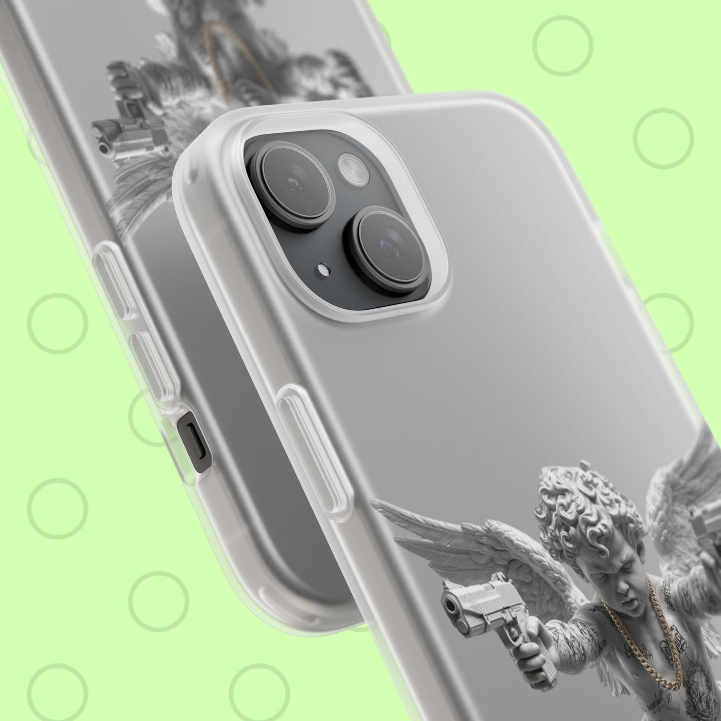 Cherub with Guns Phone Case — Edgy Angel iPhone Case