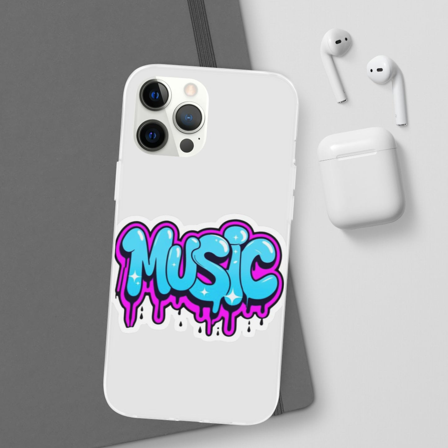 Music Graffiti Phone Case — Trendy Flexible Protective Cover