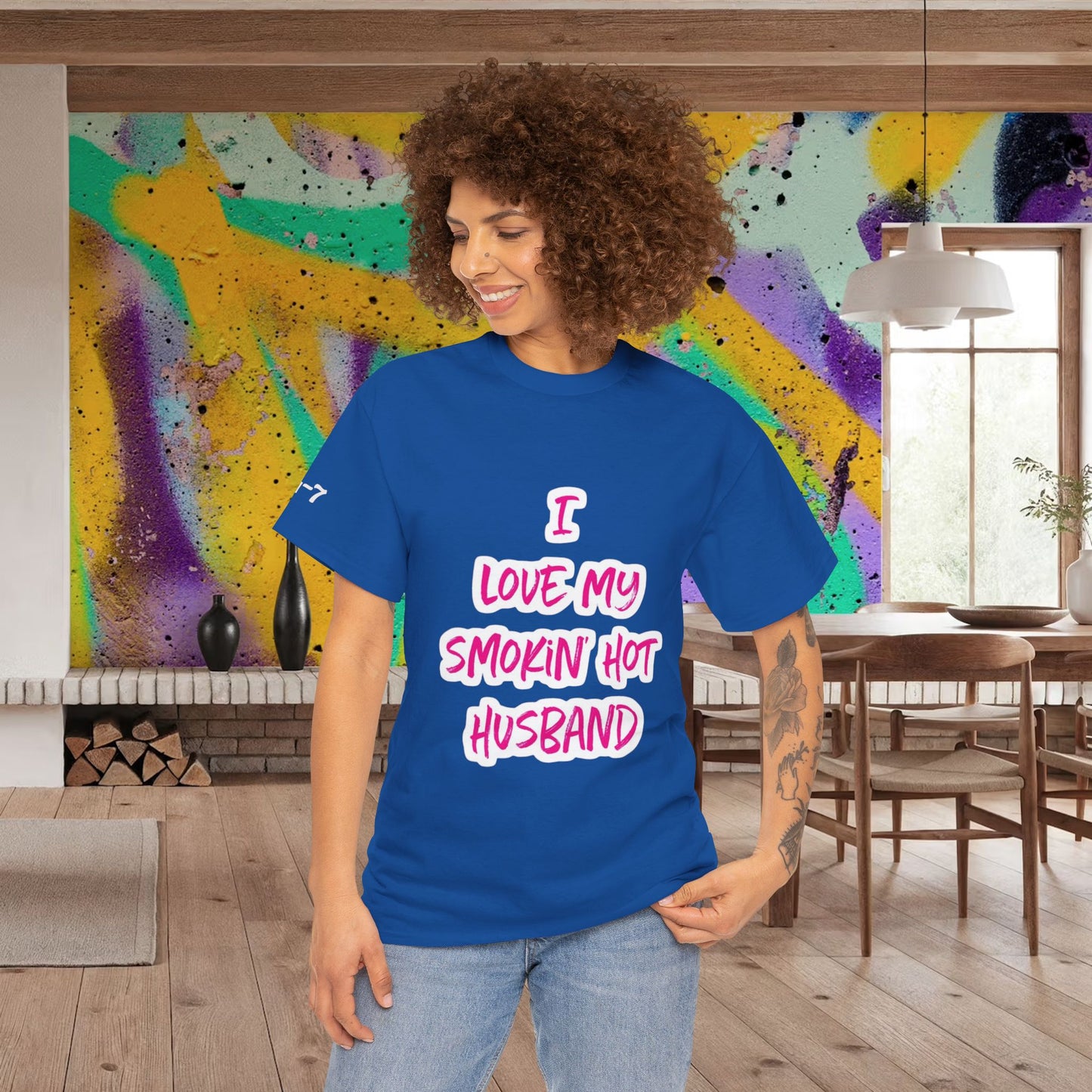 I Love My Smokin' Hot Husband T-Shirt — Funny Romantic Tee for Wives, Anniversary & Valentine's Gift