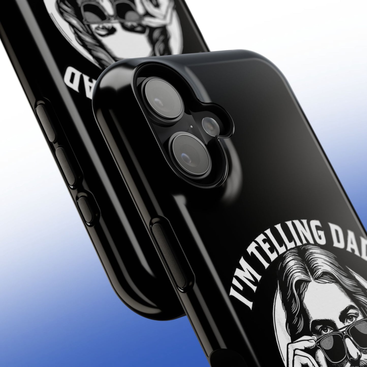 Phone Case — “I’m Telling Dad” Retro Jesus Graphic Impact-Resistant Case