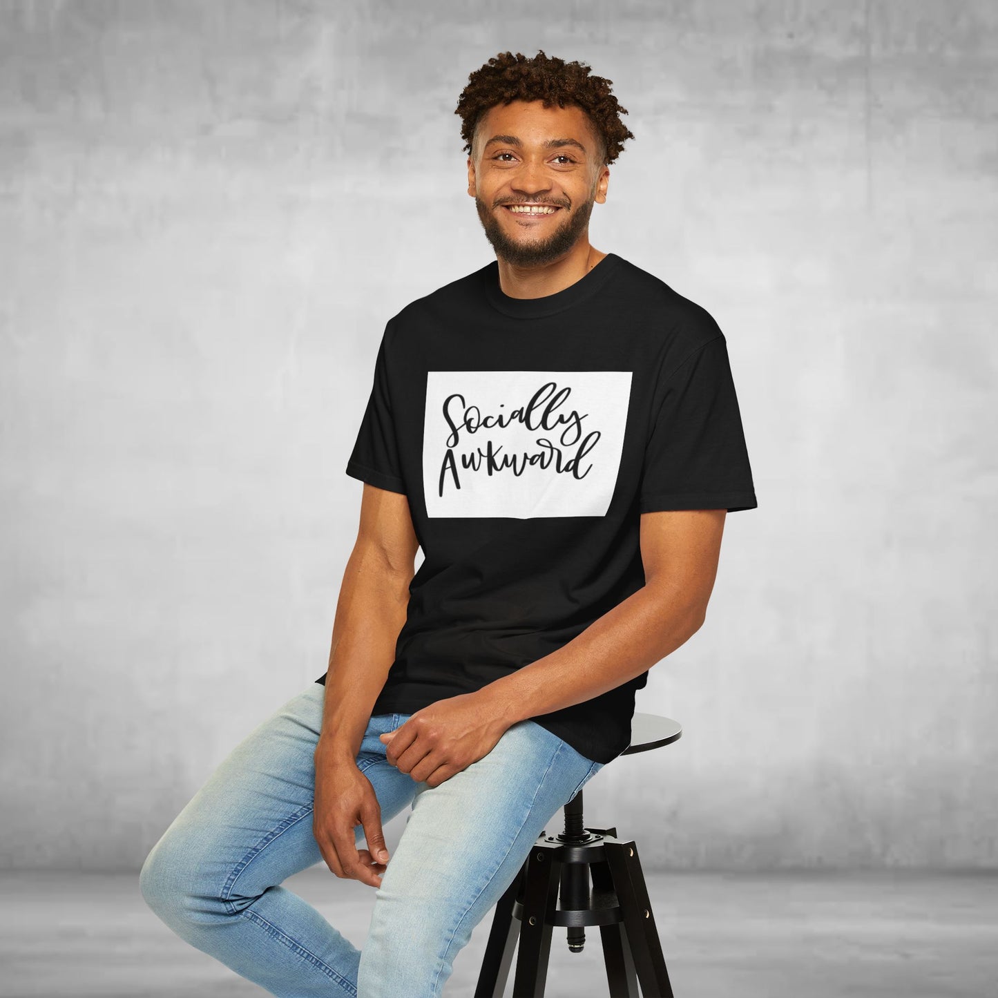 Socially Awkward Unisex Tee, Casual Wear, Gift for Introverts, Funny Shirt, Trendy Fashion