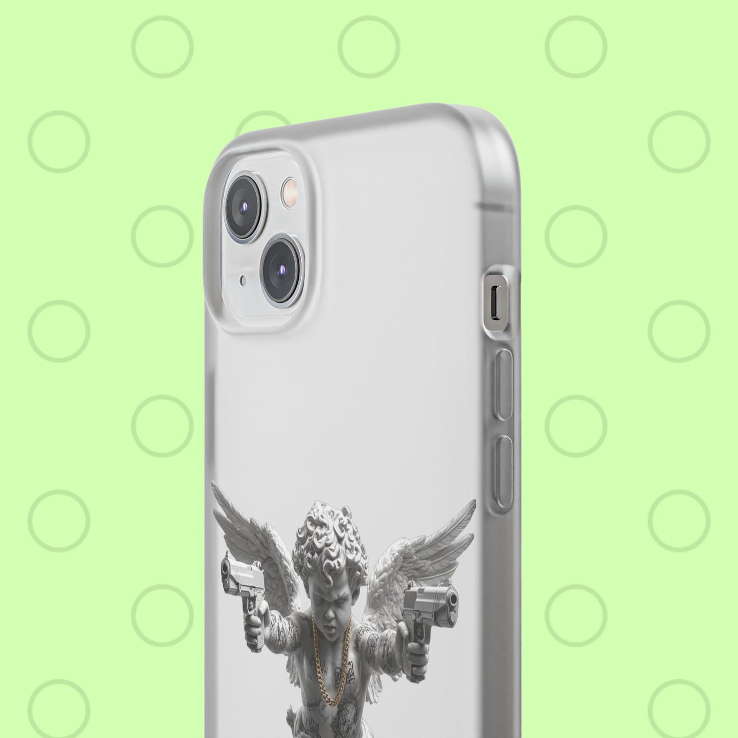 Cherub with Guns Phone Case — Edgy Angel iPhone Case