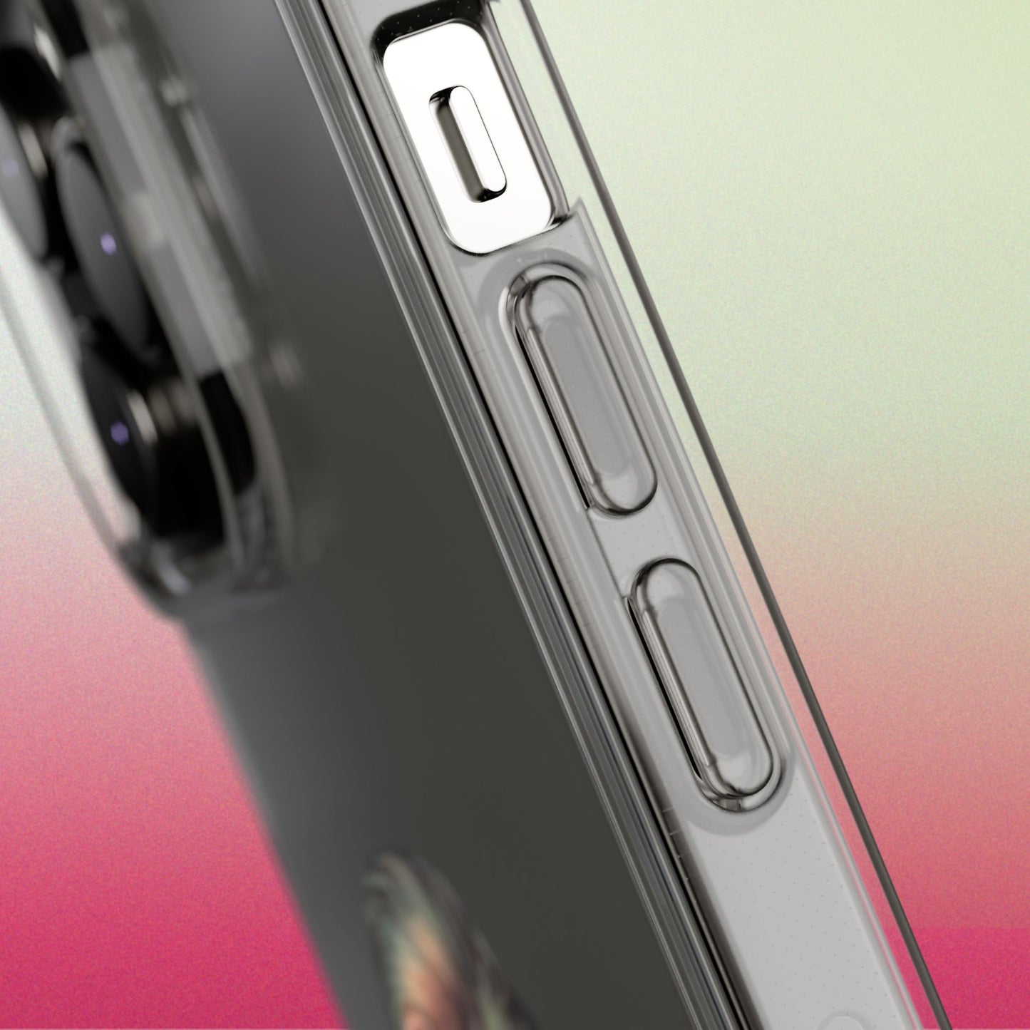 Clear Phone Case — Retro Woman Giving the Finger Graphic with “Respectfully” Text