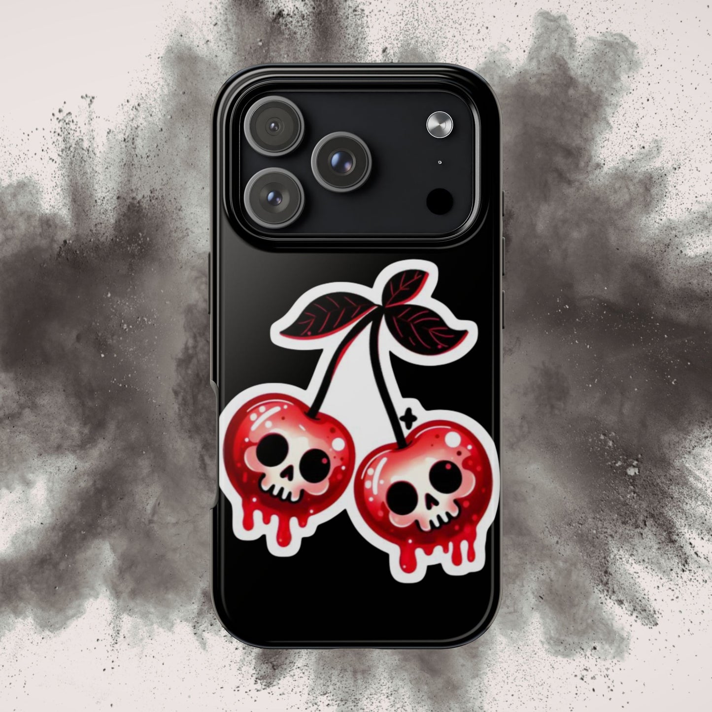 Tough Phone Case — Dripping Skull Cherries Graphic