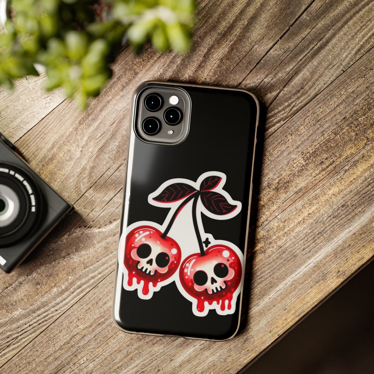 Tough Phone Case — Dripping Skull Cherries Graphic