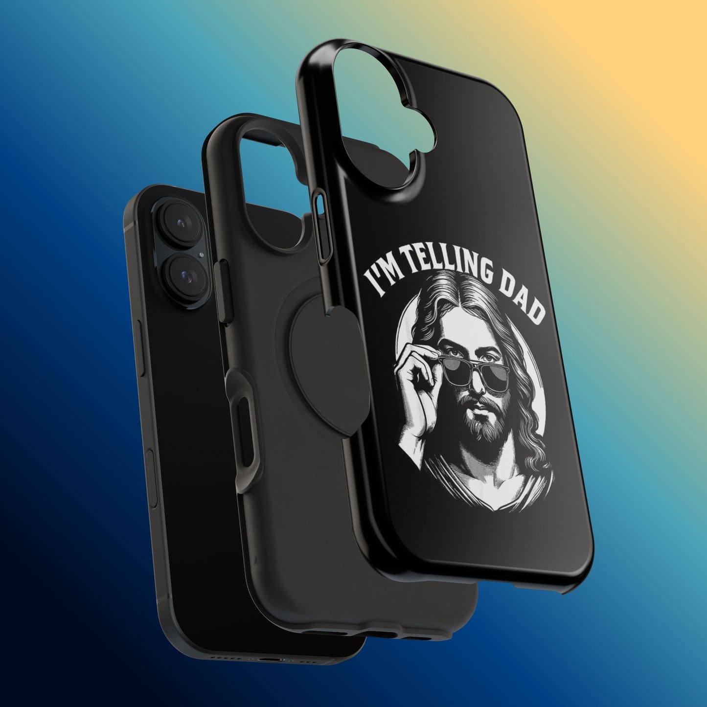 Phone Case — “I’m Telling Dad” Retro Jesus Graphic Impact-Resistant Case