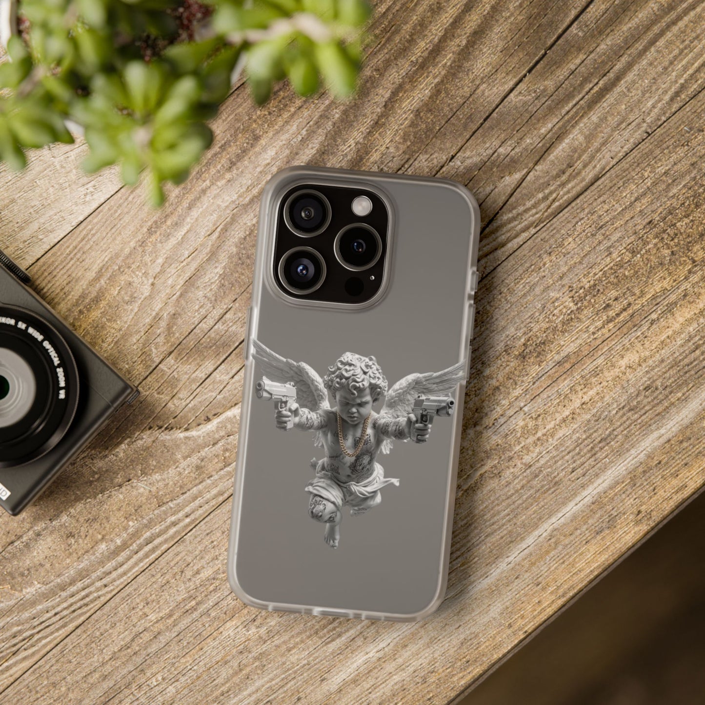 Cherub with Guns Phone Case — Edgy Angel iPhone Case