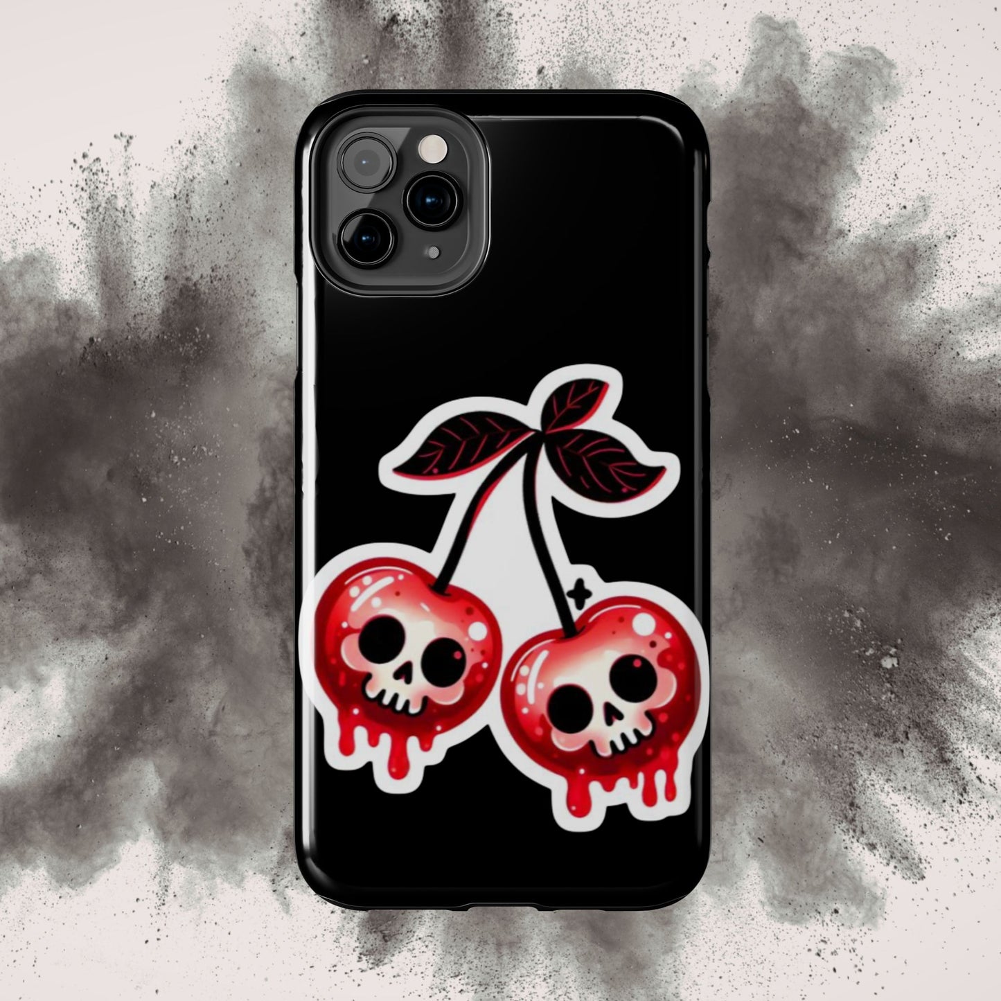 Tough Phone Case — Dripping Skull Cherries Graphic