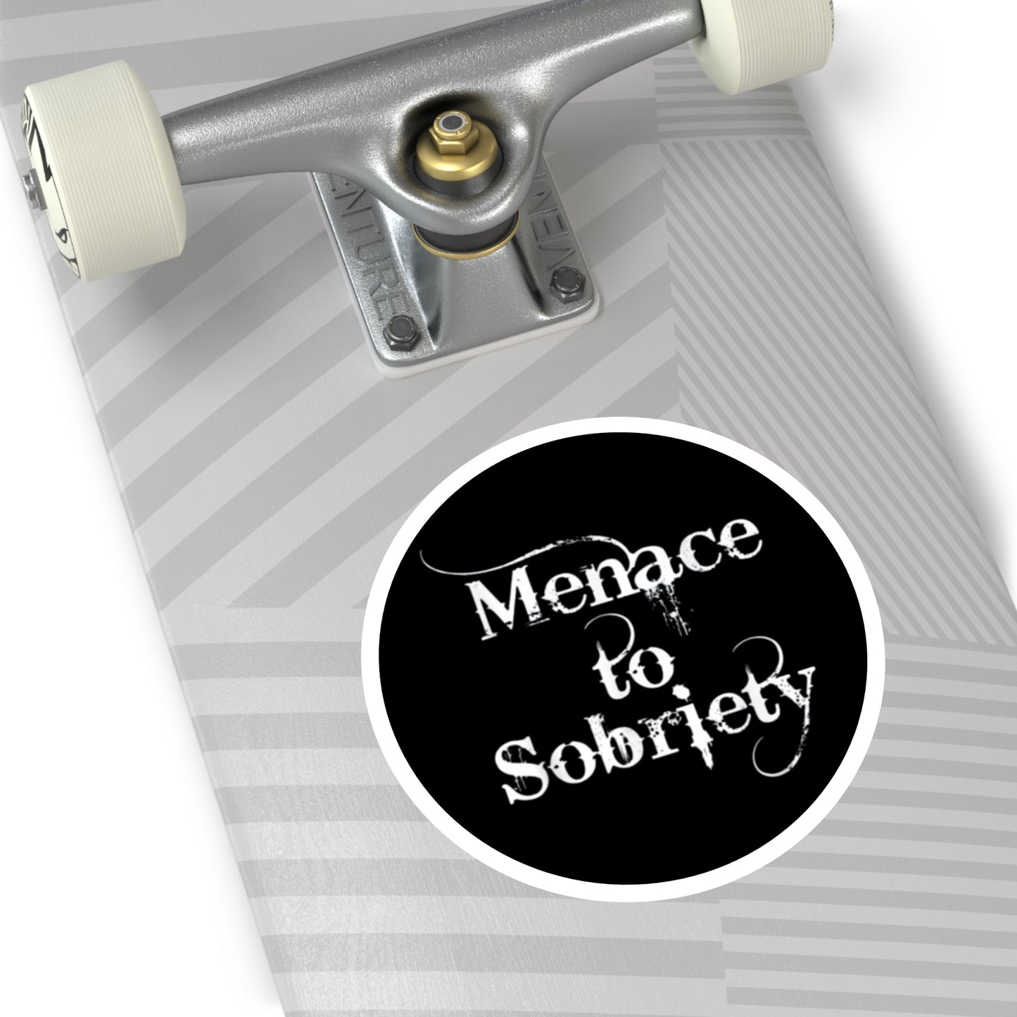 Sticker — "Menace to Sobriety" Round Vinyl Sticker (Indoor/Outdoor)