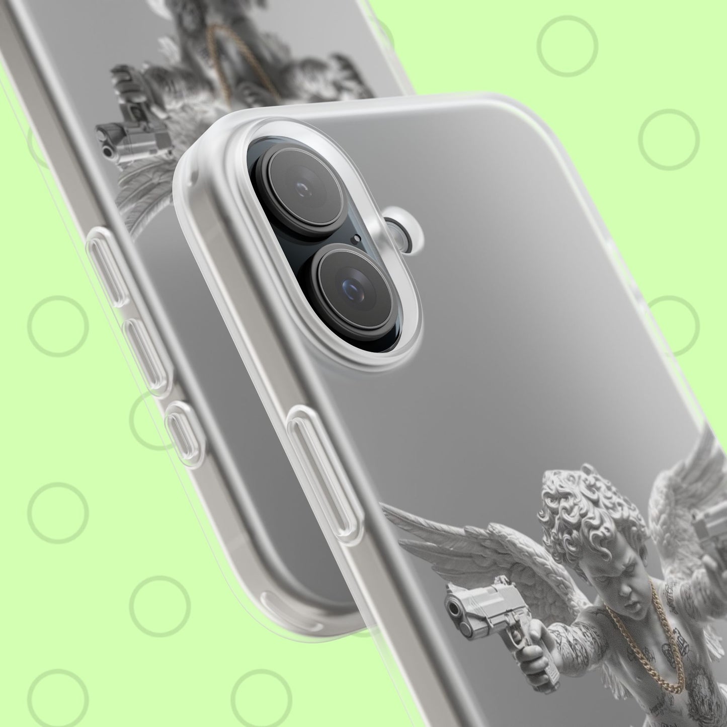 Cherub with Guns Phone Case — Edgy Angel iPhone Case