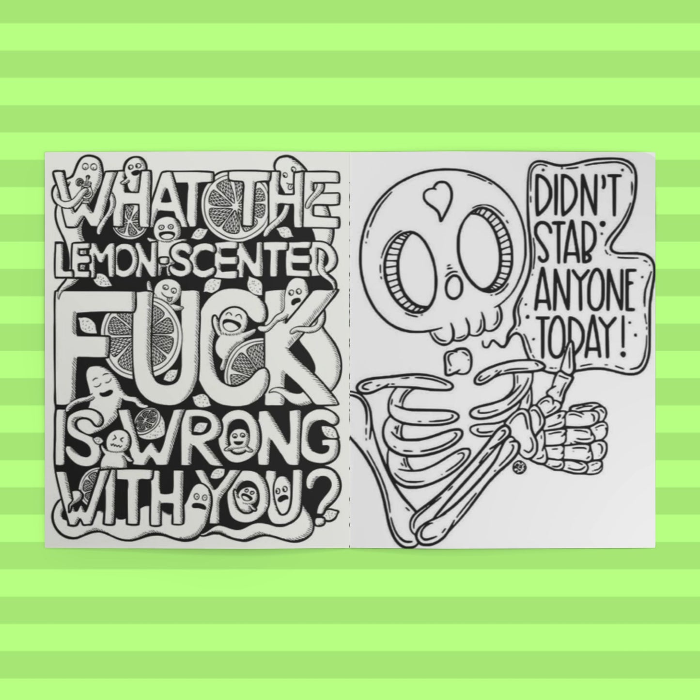 Adult Coloring Book — Shades of Sarcasm: ‘Humans Are So Stupid’ Funny Dark Humor Coloring Book