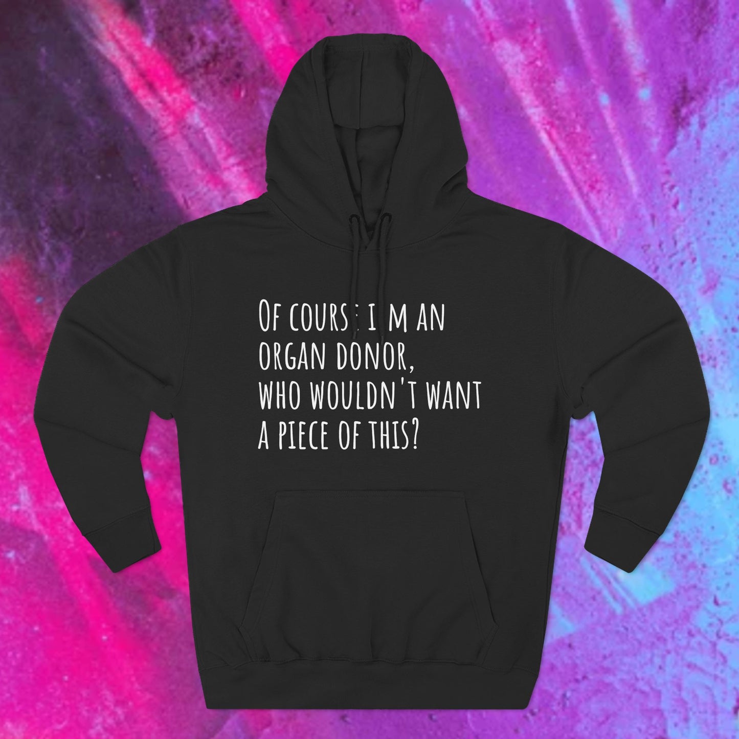 Organ Donor Fleece Hoodie - Funny Gift for Medical Professionals, Casual Wear, Unique Sweatshirt for Fundraisers, Healthcare Apparel