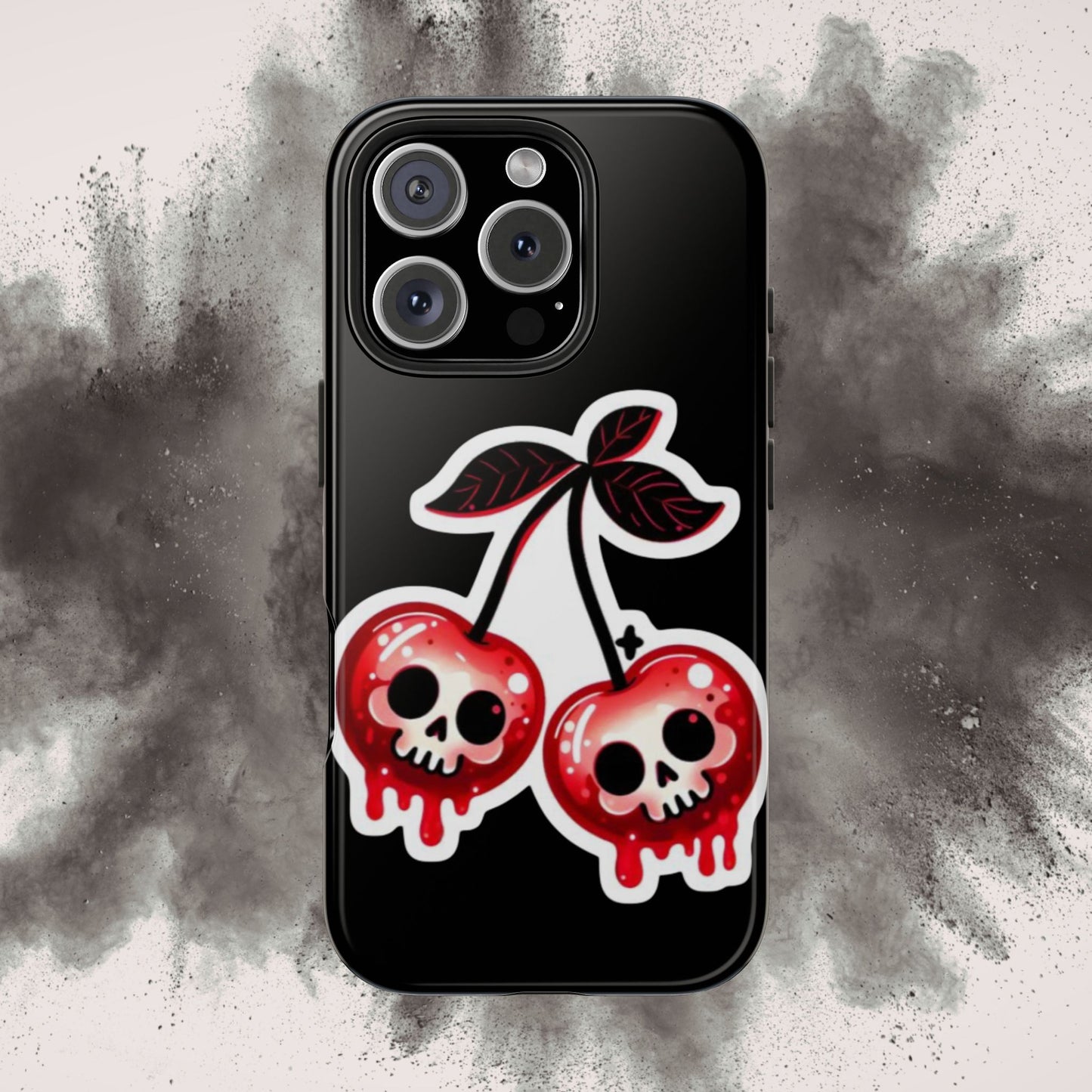 Tough Phone Case — Dripping Skull Cherries Graphic