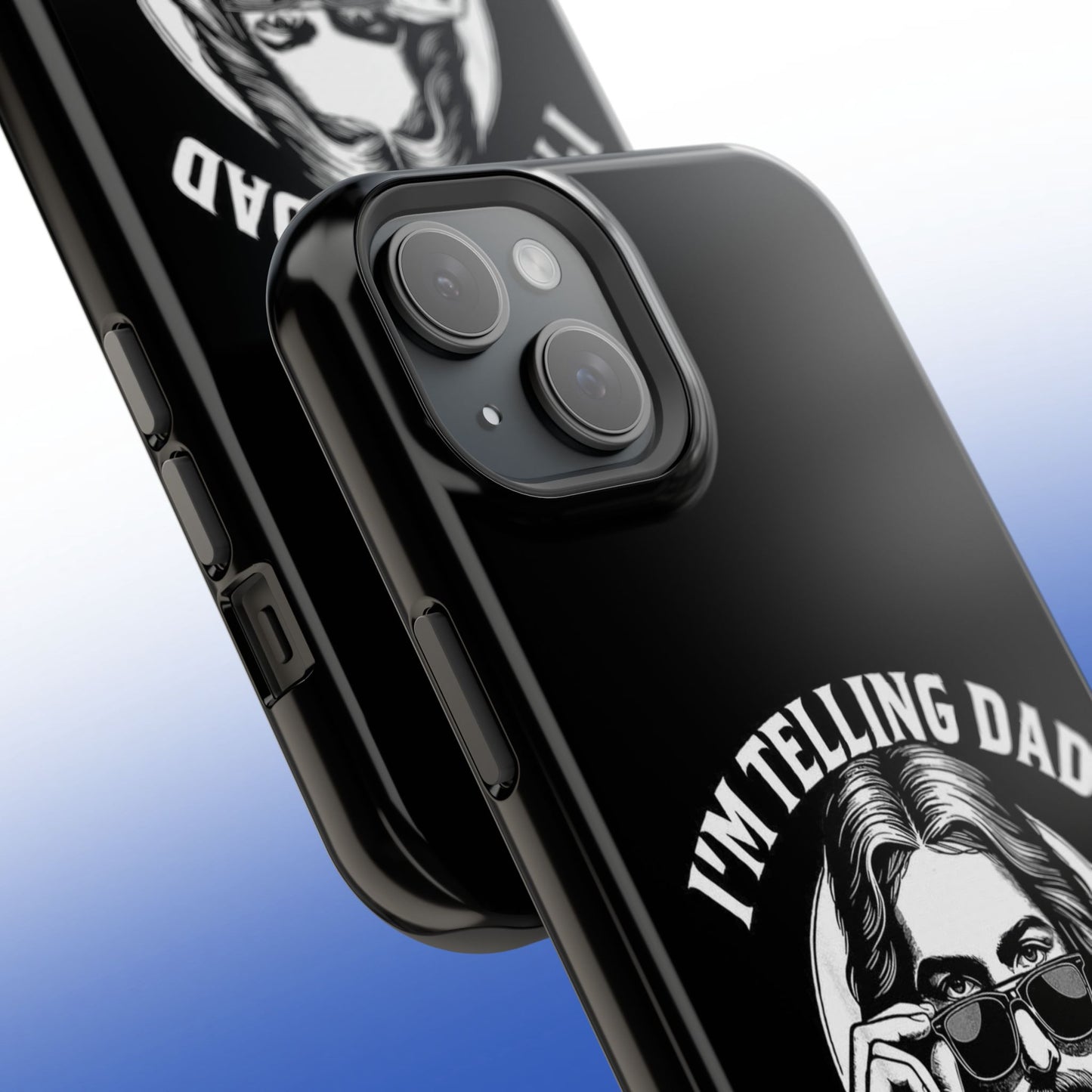 Phone Case — “I’m Telling Dad” Retro Jesus Graphic Impact-Resistant Case