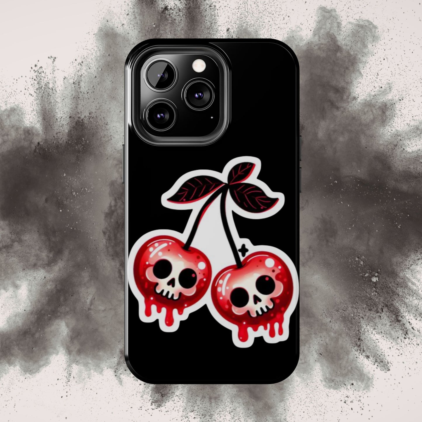 Tough Phone Case — Dripping Skull Cherries Graphic