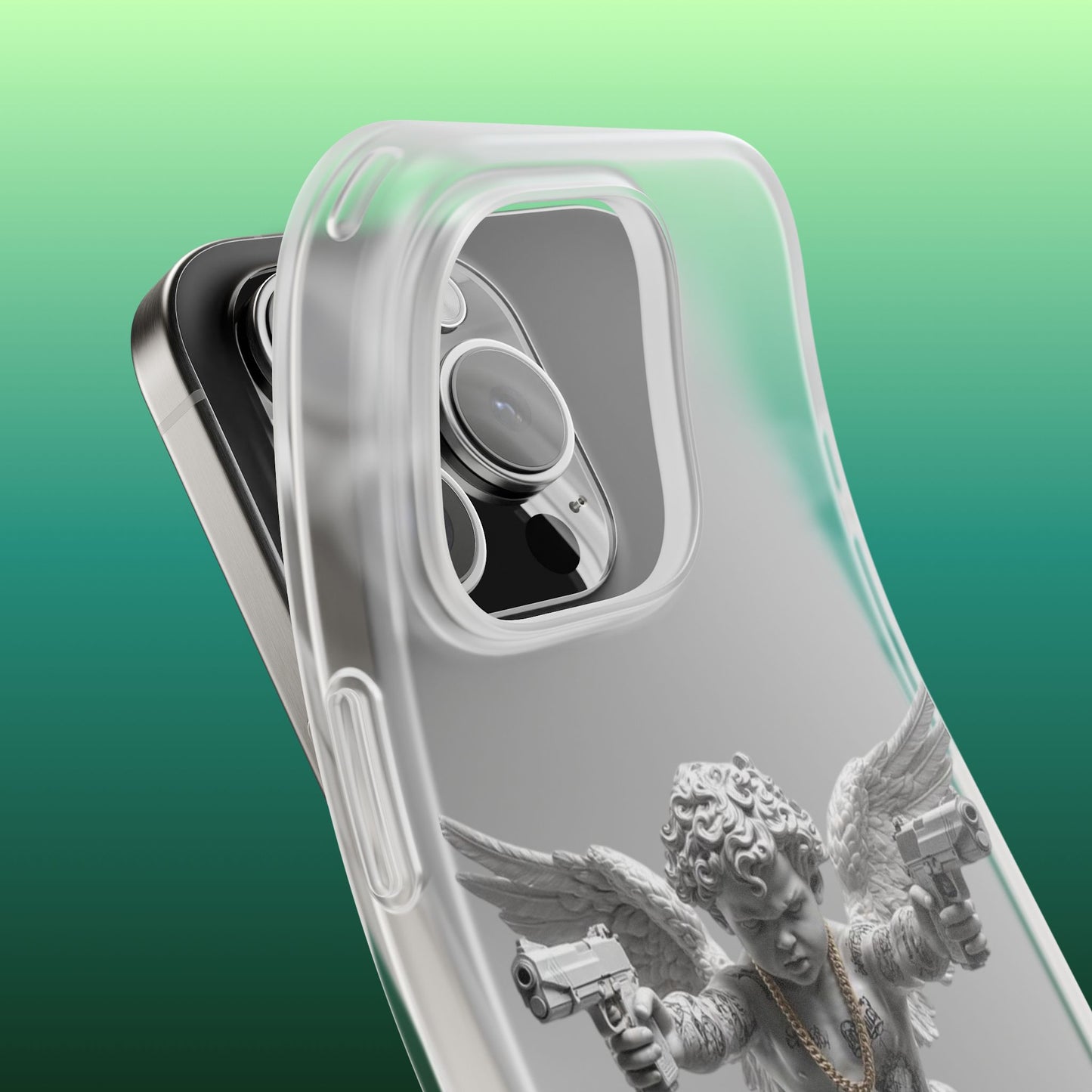Cherub with Guns Phone Case — Edgy Angel iPhone Case