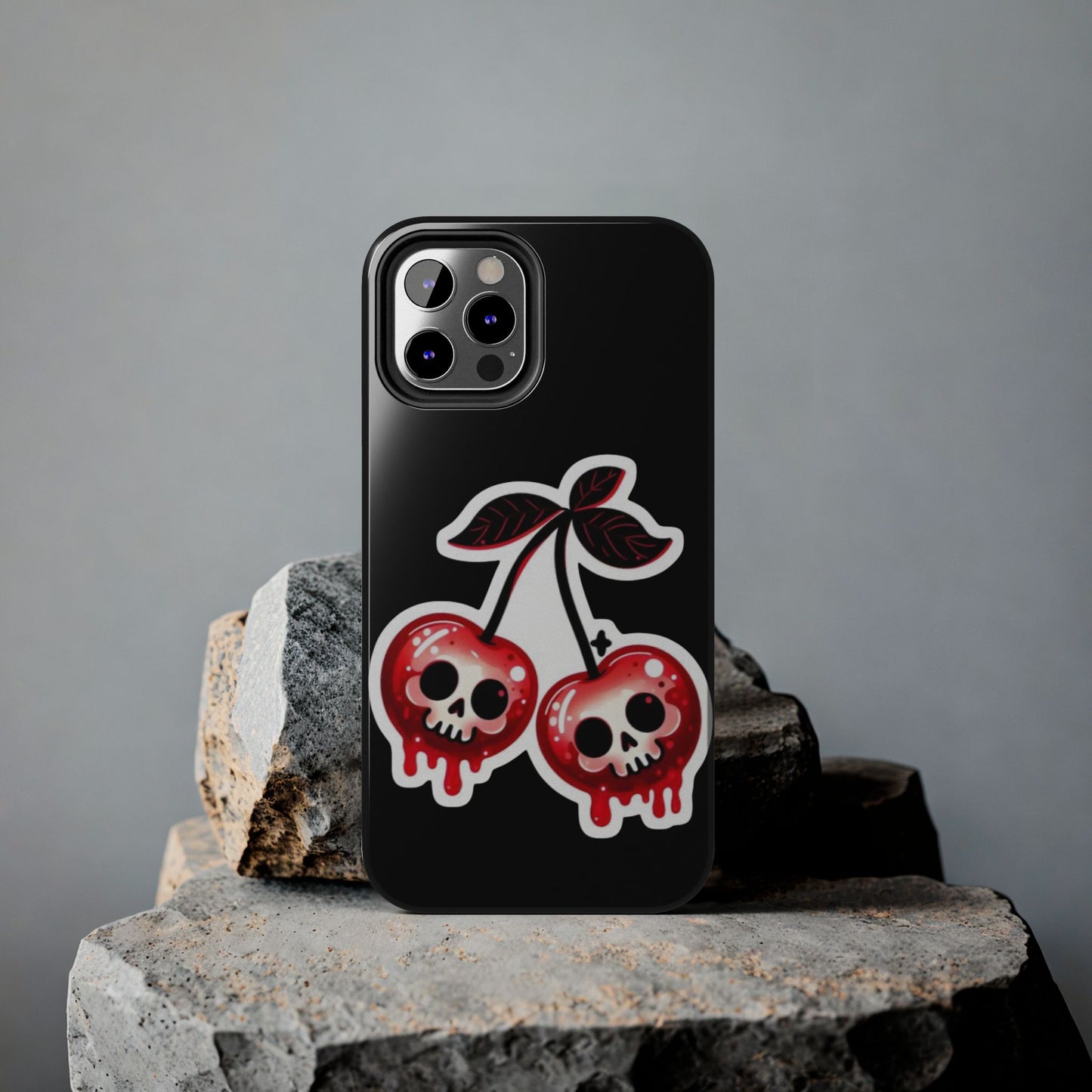 Tough Phone Case — Dripping Skull Cherries Graphic