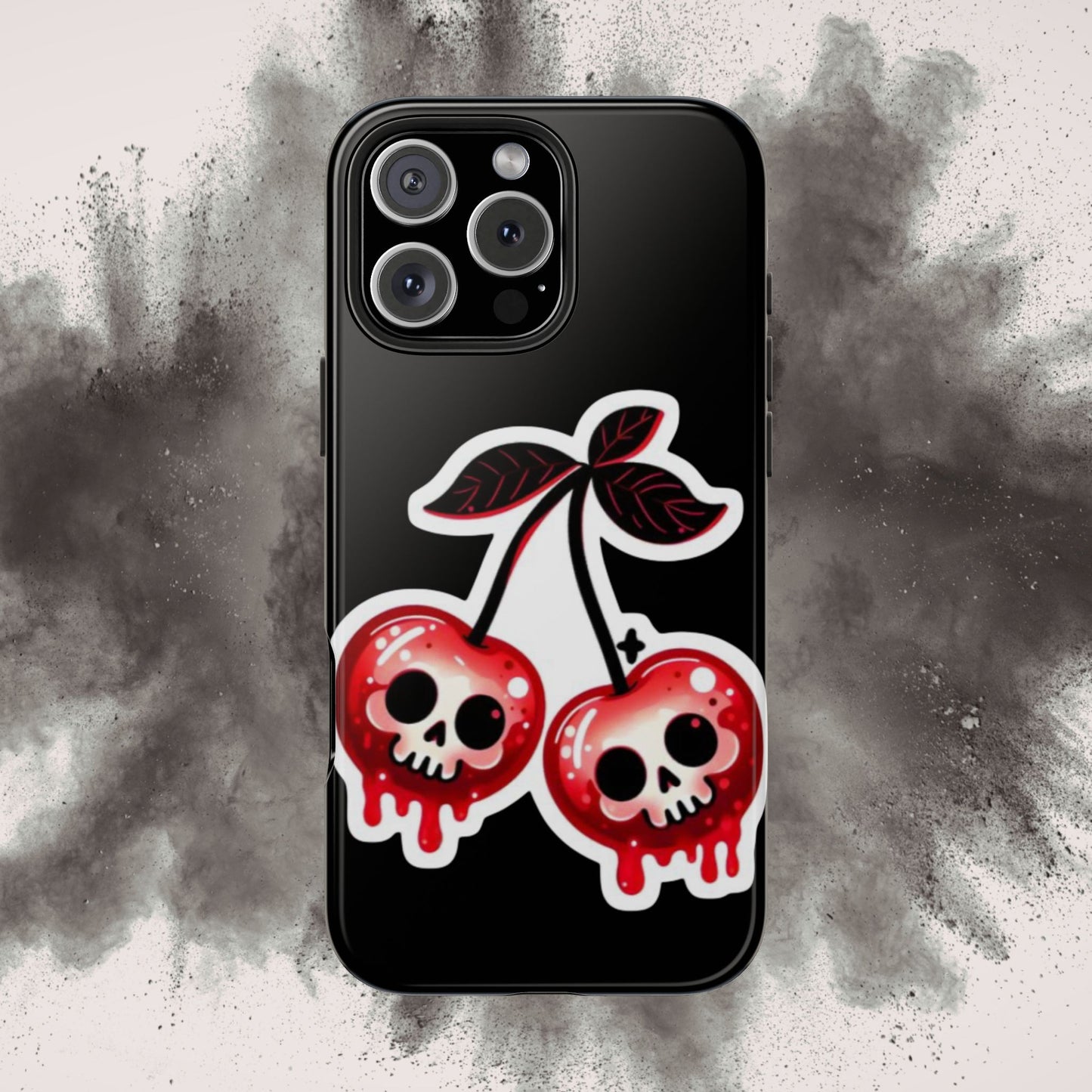 Tough Phone Case — Dripping Skull Cherries Graphic