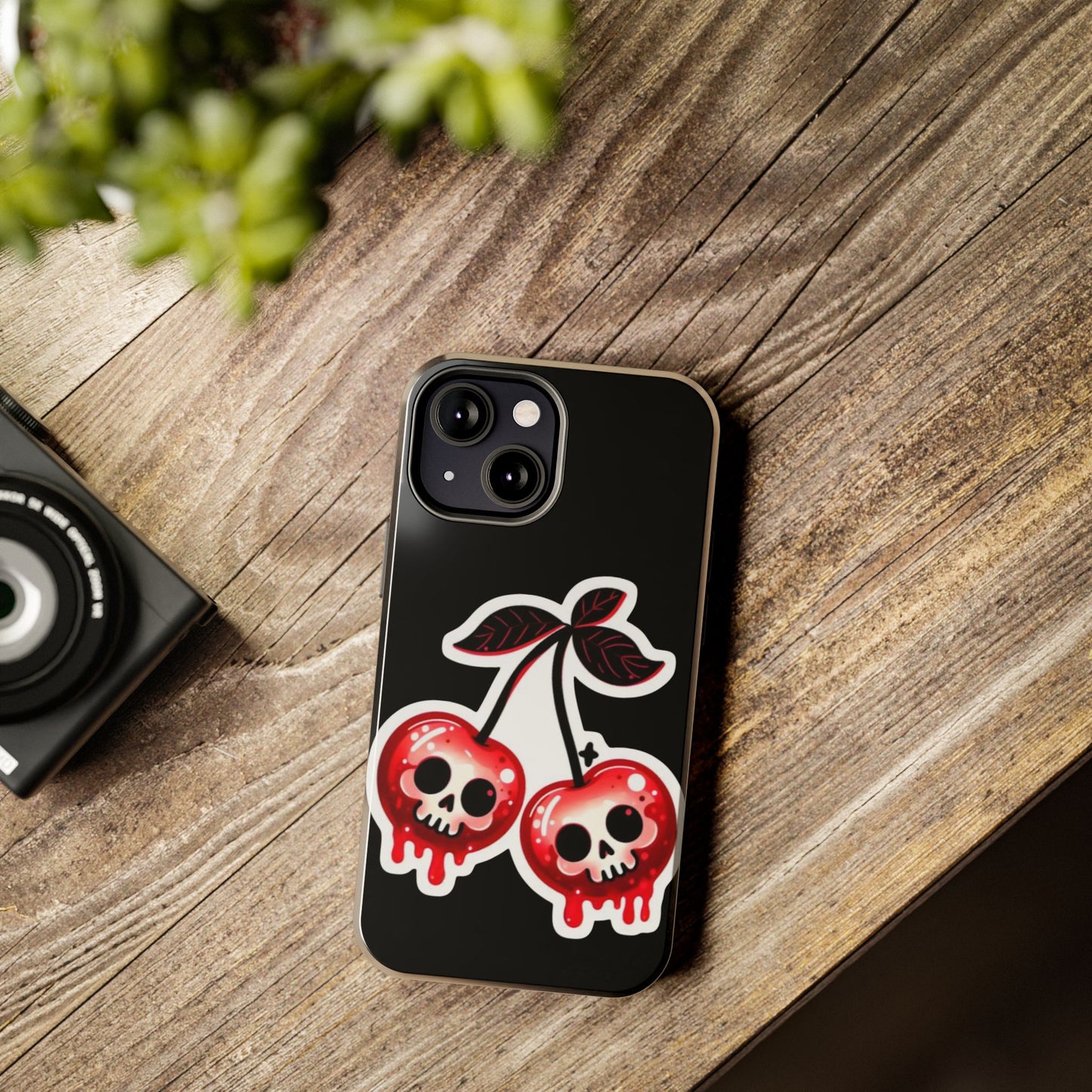 Tough Phone Case — Dripping Skull Cherries Graphic