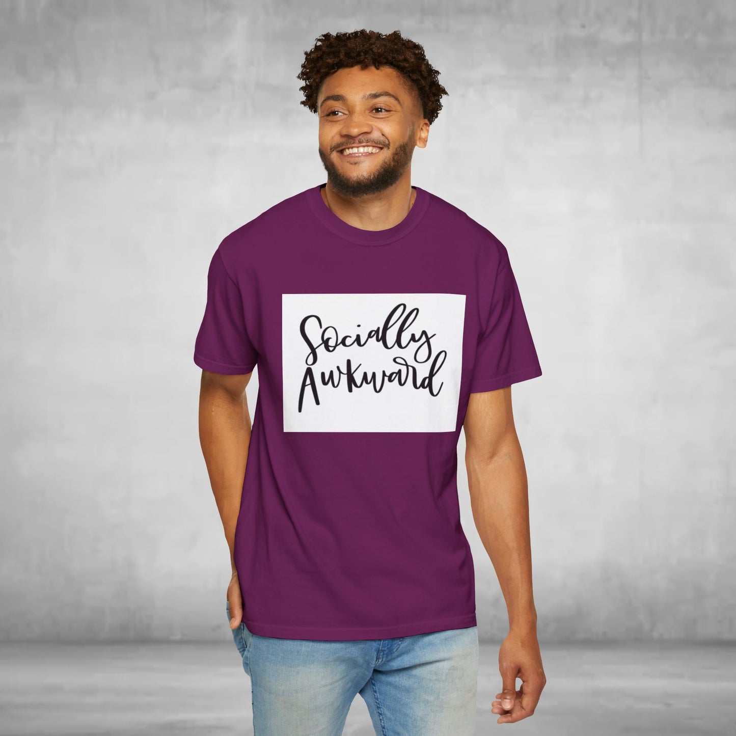 Socially Awkward Unisex Tee, Casual Wear, Gift for Introverts, Funny Shirt, Trendy Fashion