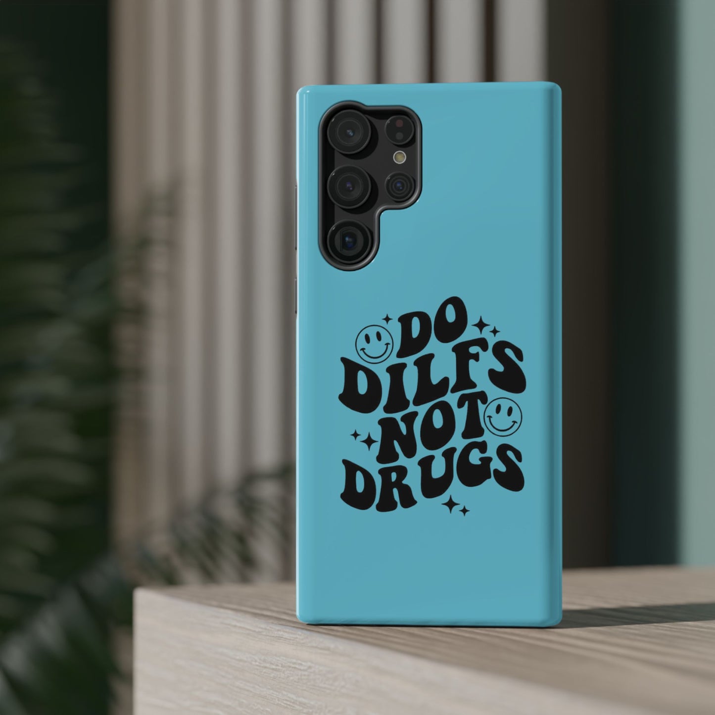 Phone Case — "Do Dilfs Not Drugs" Retro Smiley Impact-Resistant Case