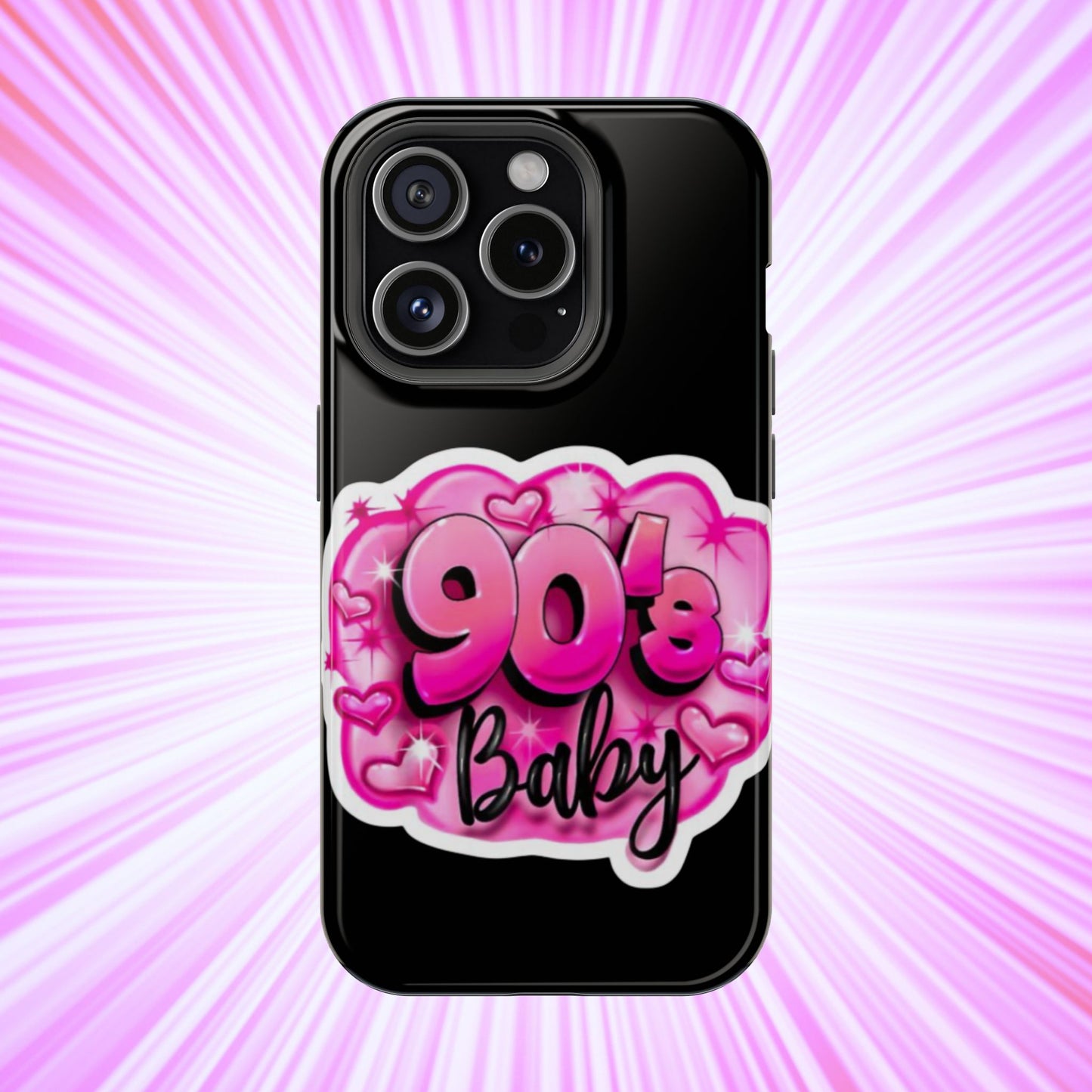 Impact-Resistant Case — "90's Baby" Pink Retro Graphic