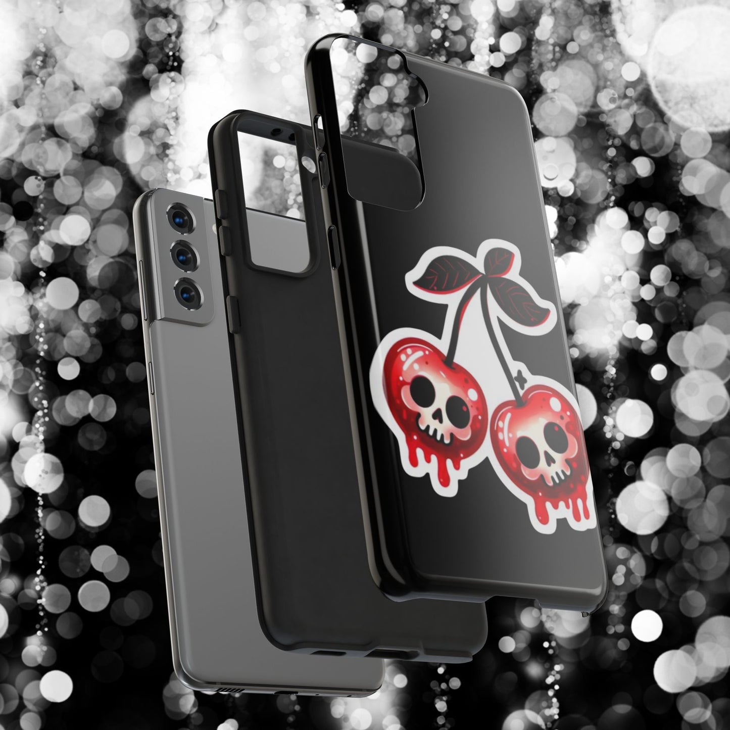 Tough Phone Case — Dripping Skull Cherries Graphic