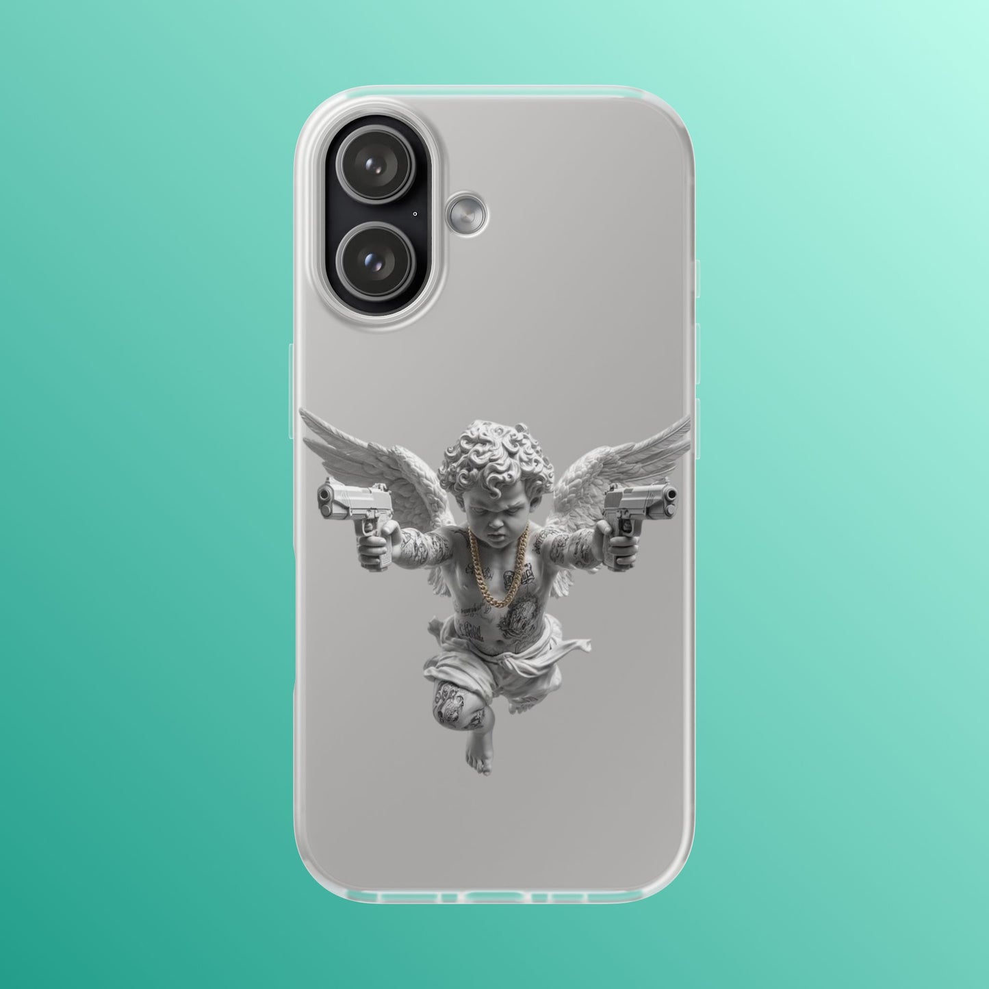 Cherub with Guns Phone Case — Edgy Angel iPhone Case