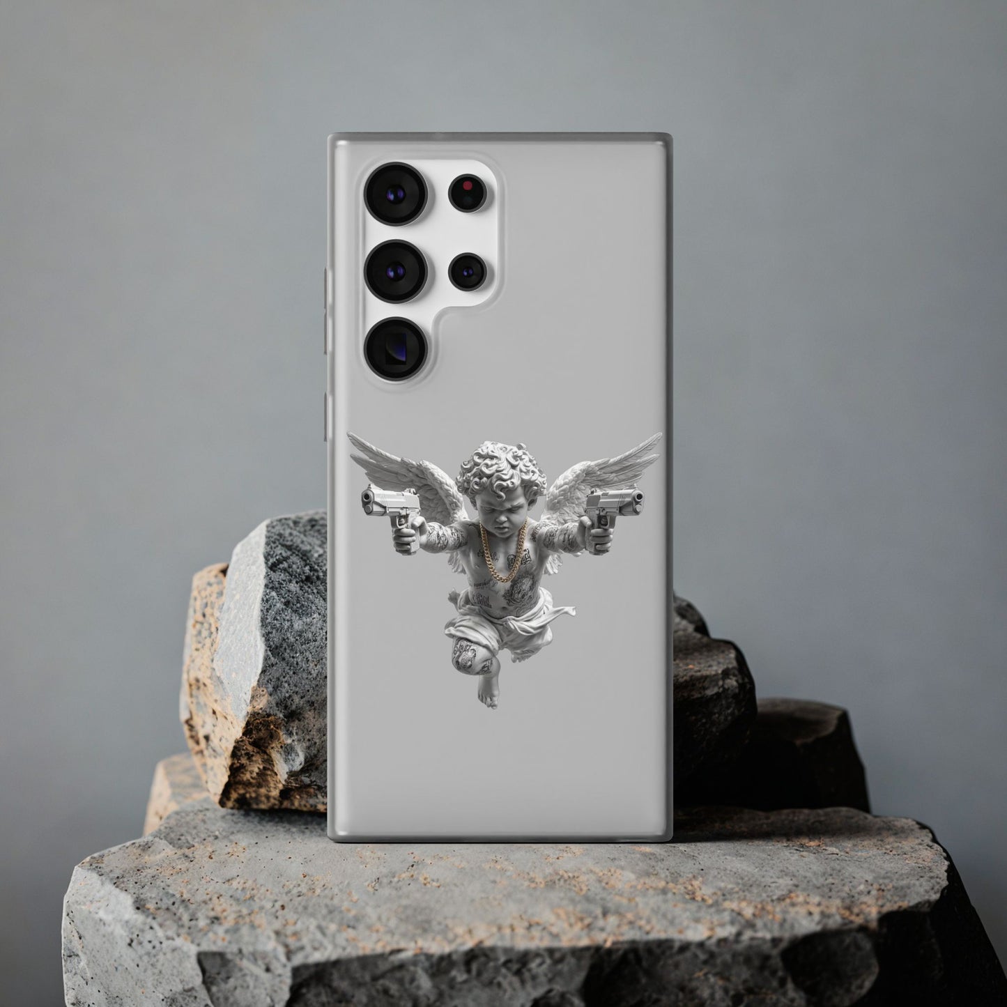Cherub with Guns Phone Case — Edgy Angel iPhone Case