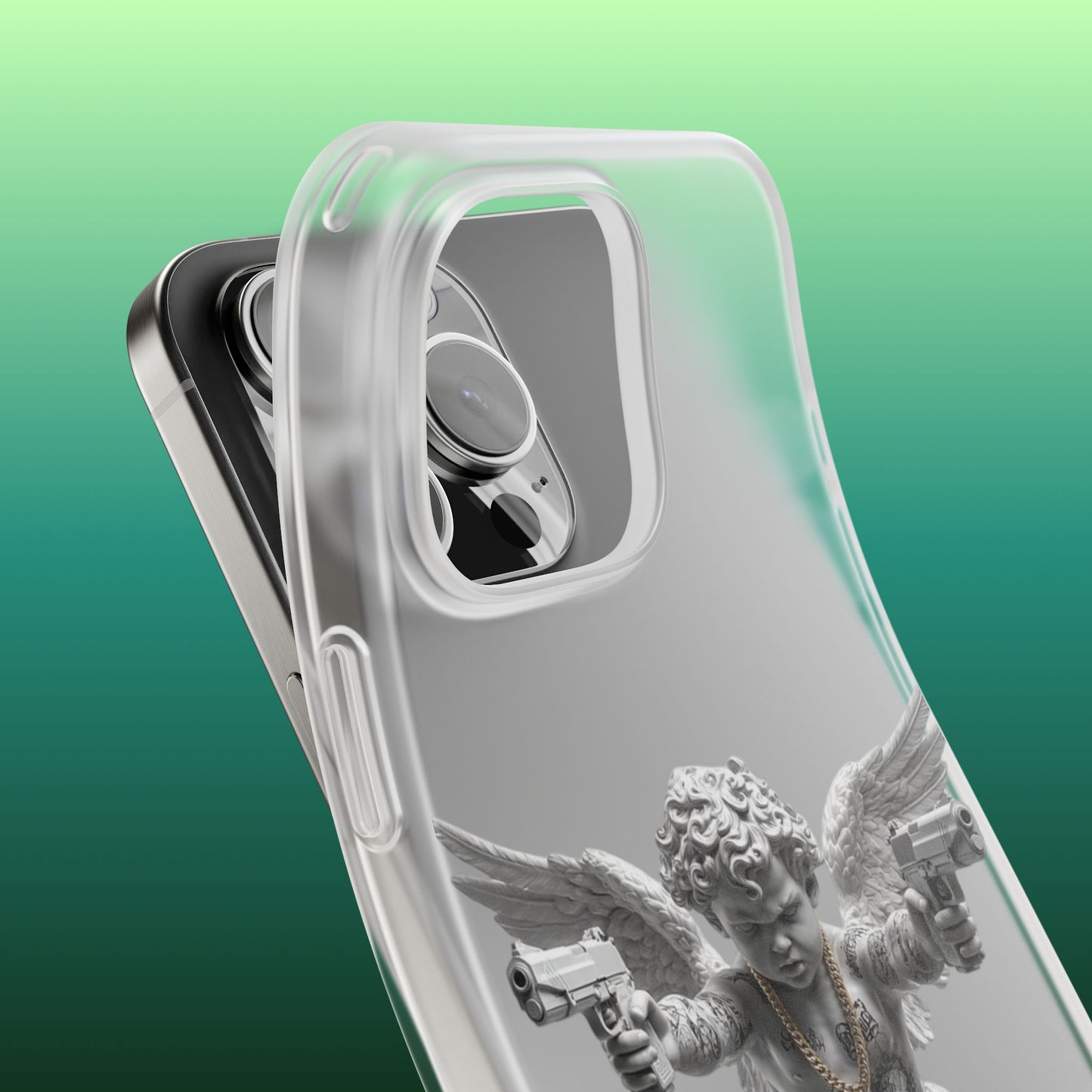 Cherub with Guns Phone Case — Edgy Angel iPhone Case