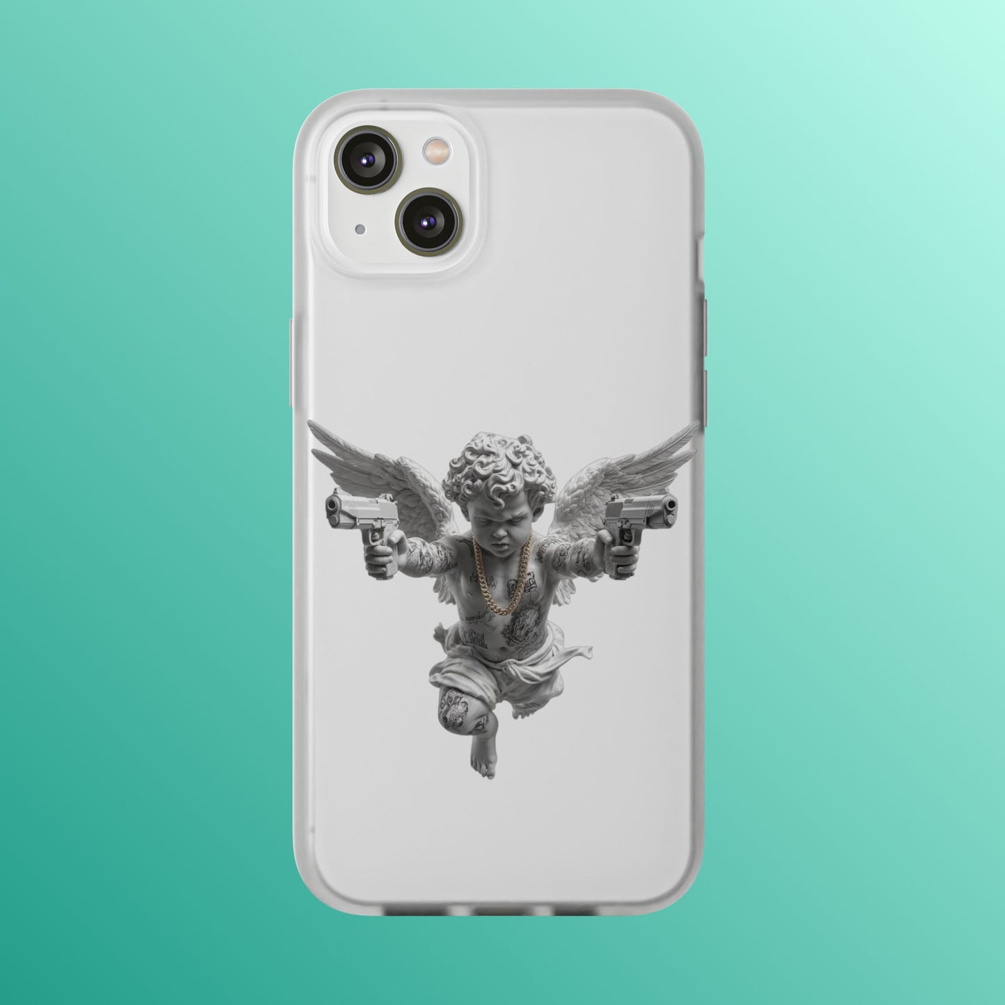 Cherub with Guns Phone Case — Edgy Angel iPhone Case
