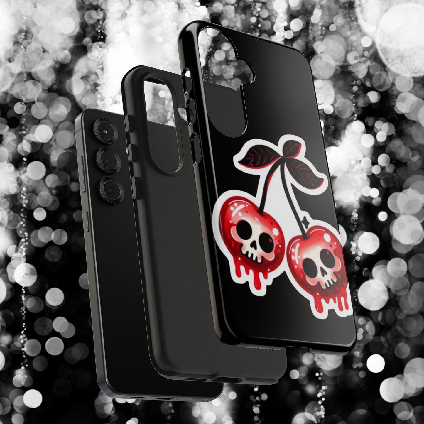 Tough Phone Case — Dripping Skull Cherries Graphic