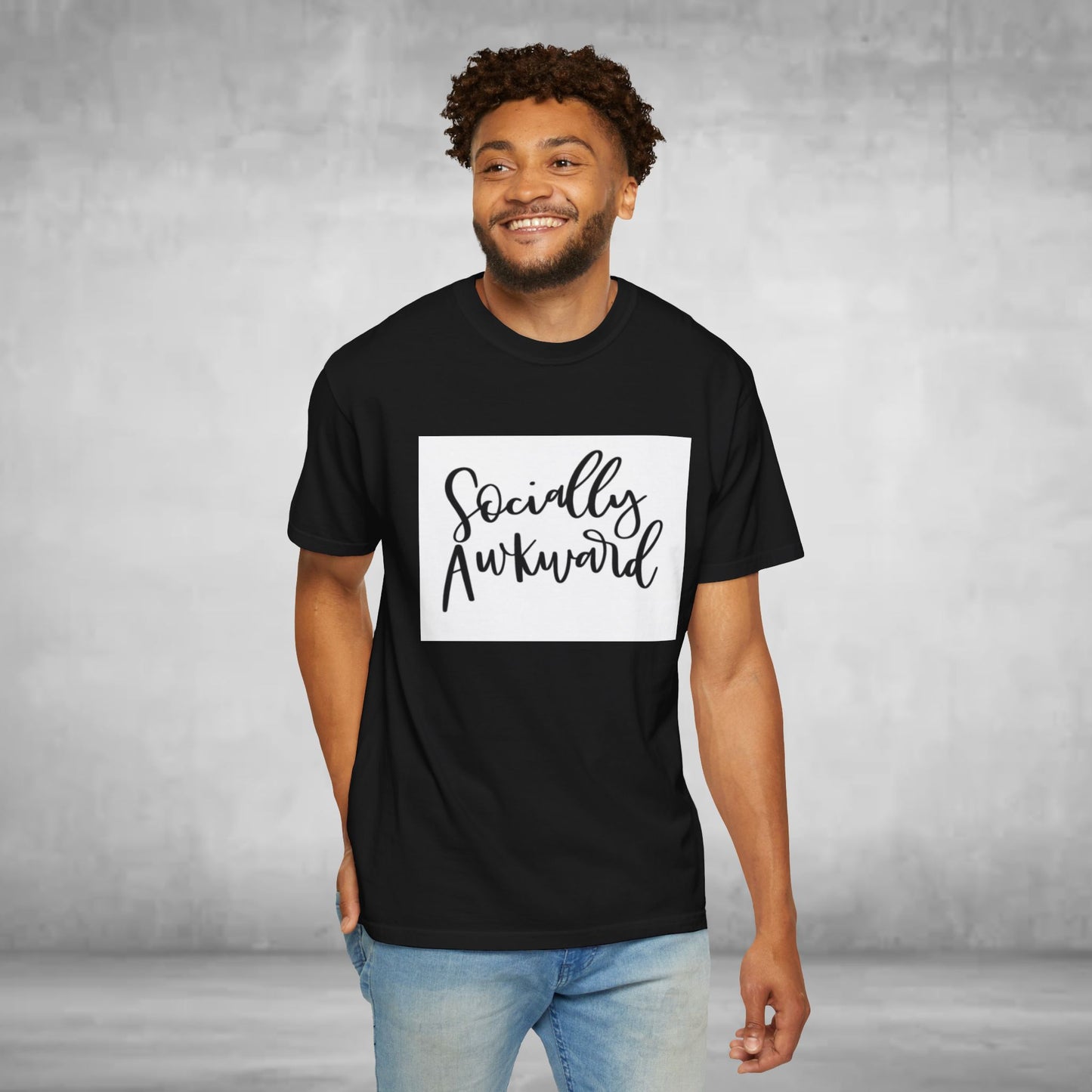 Socially Awkward Unisex Tee, Casual Wear, Gift for Introverts, Funny Shirt, Trendy Fashion