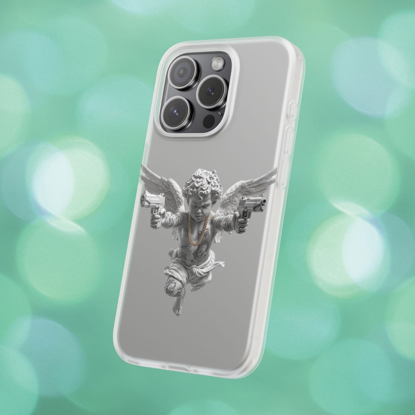 Cherub with Guns Phone Case — Edgy Angel iPhone Case