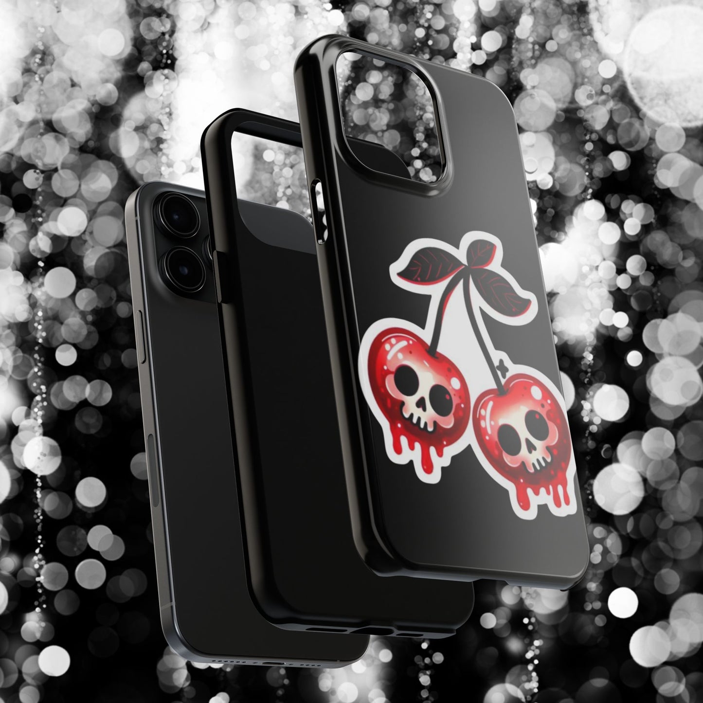 Tough Phone Case — Dripping Skull Cherries Graphic