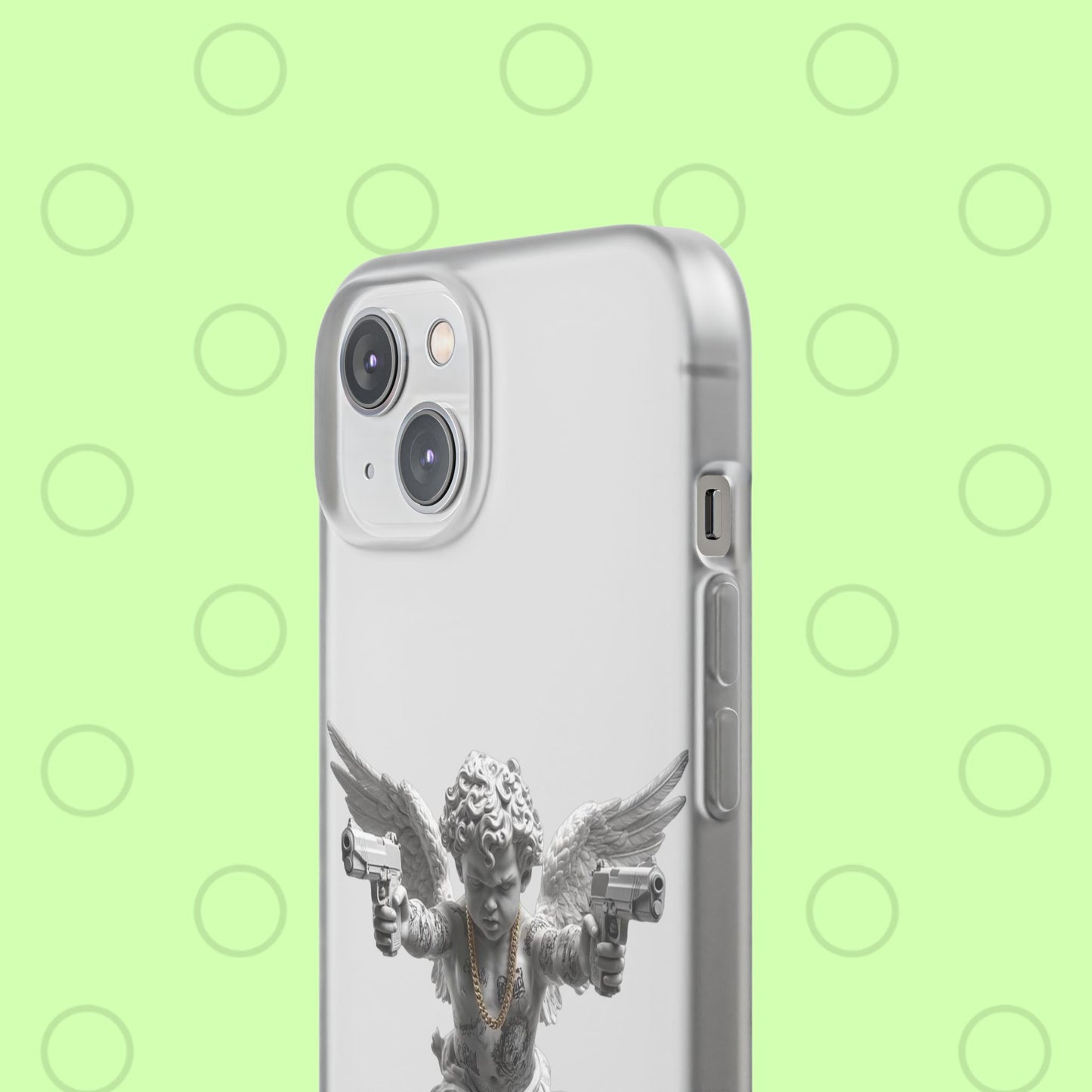 Cherub with Guns Phone Case — Edgy Angel iPhone Case