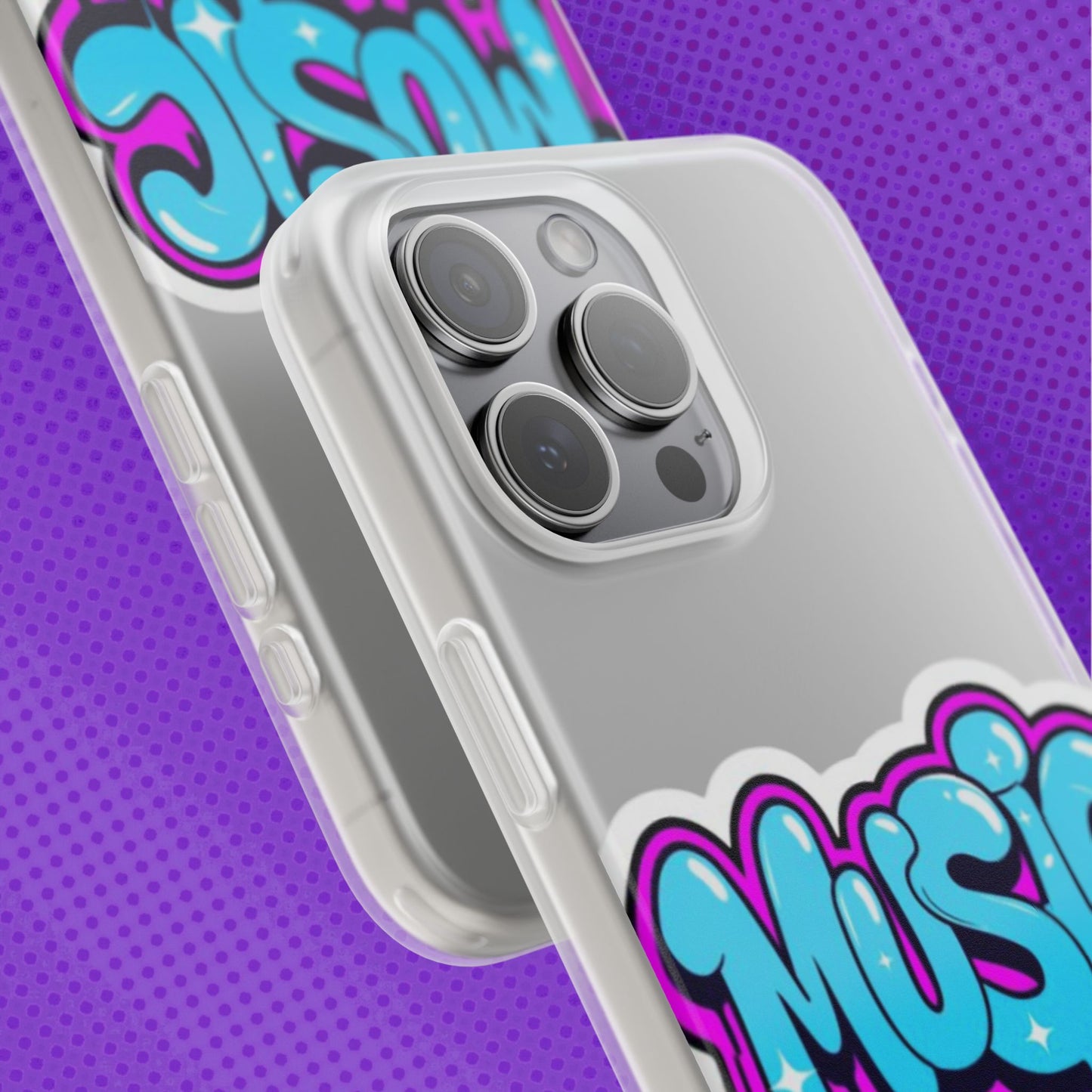 Music Graffiti Phone Case — Trendy Flexible Protective Cover