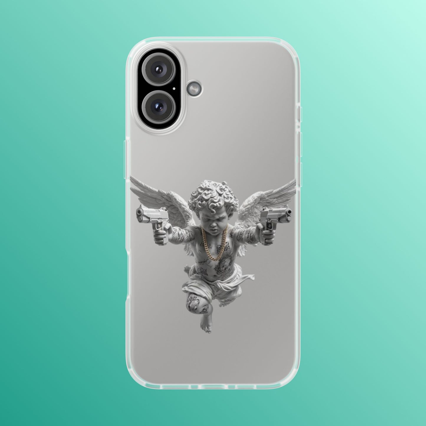 Cherub with Guns Phone Case — Edgy Angel iPhone Case